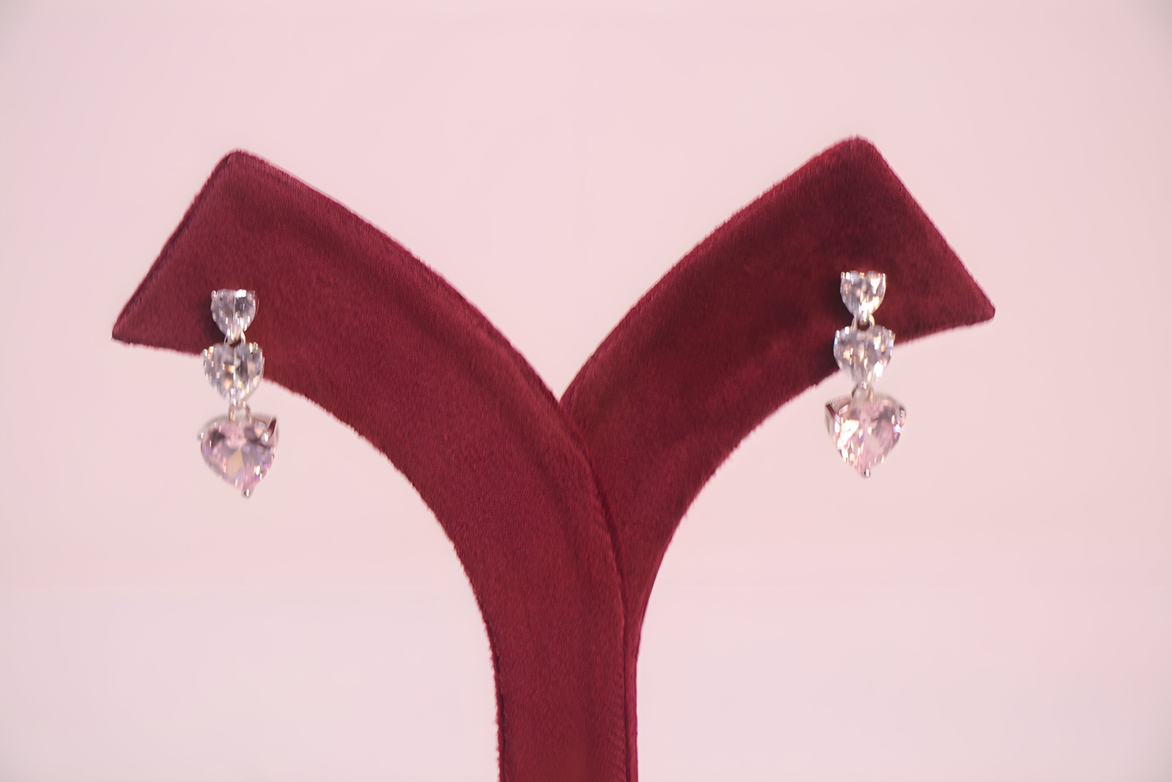 Pink Petal Glamorous Sterling Silver Earrings