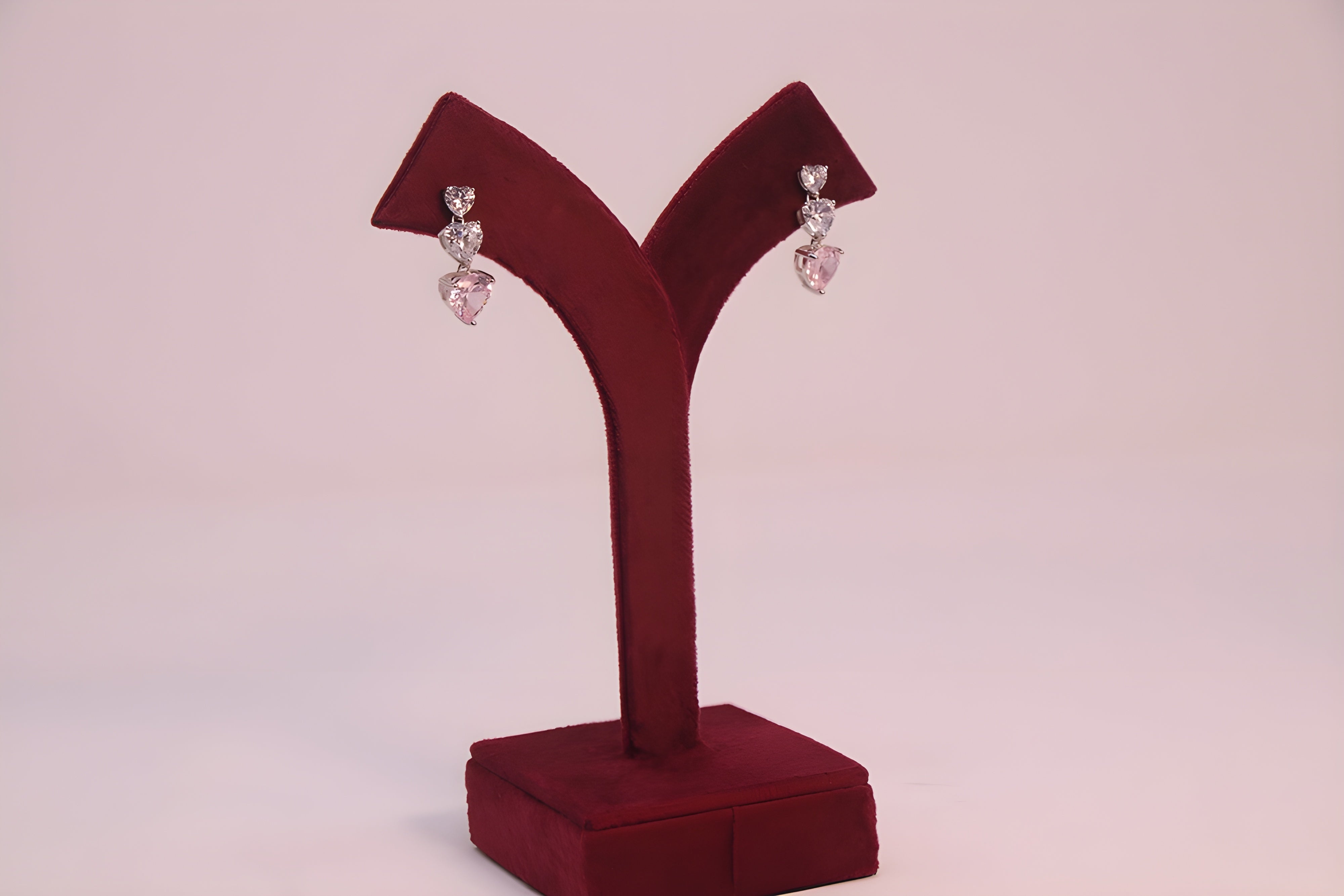 Pink Petal Glamorous Sterling Silver Earrings