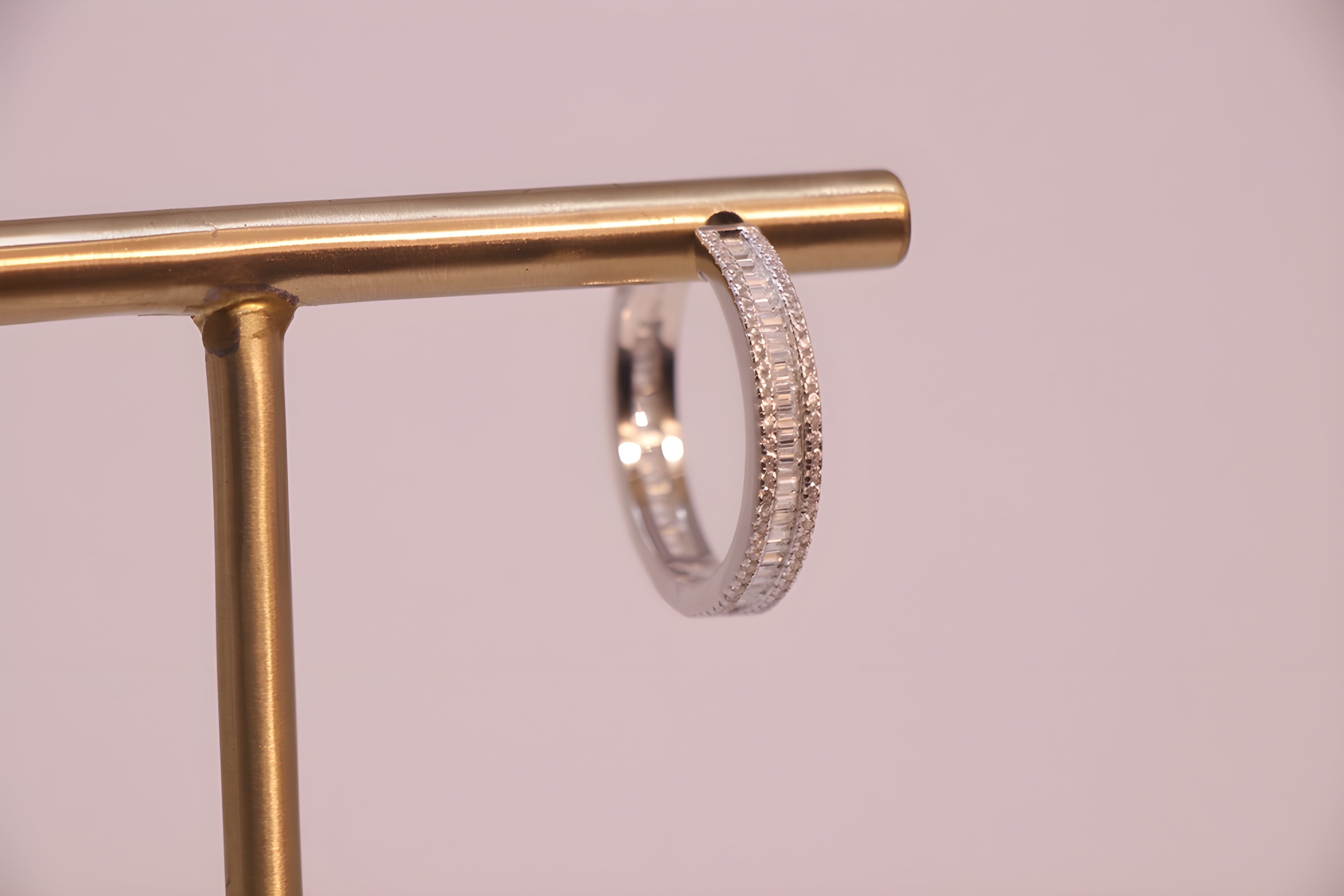 Swarovski Sparkle Sterling Silver Loop Earrings