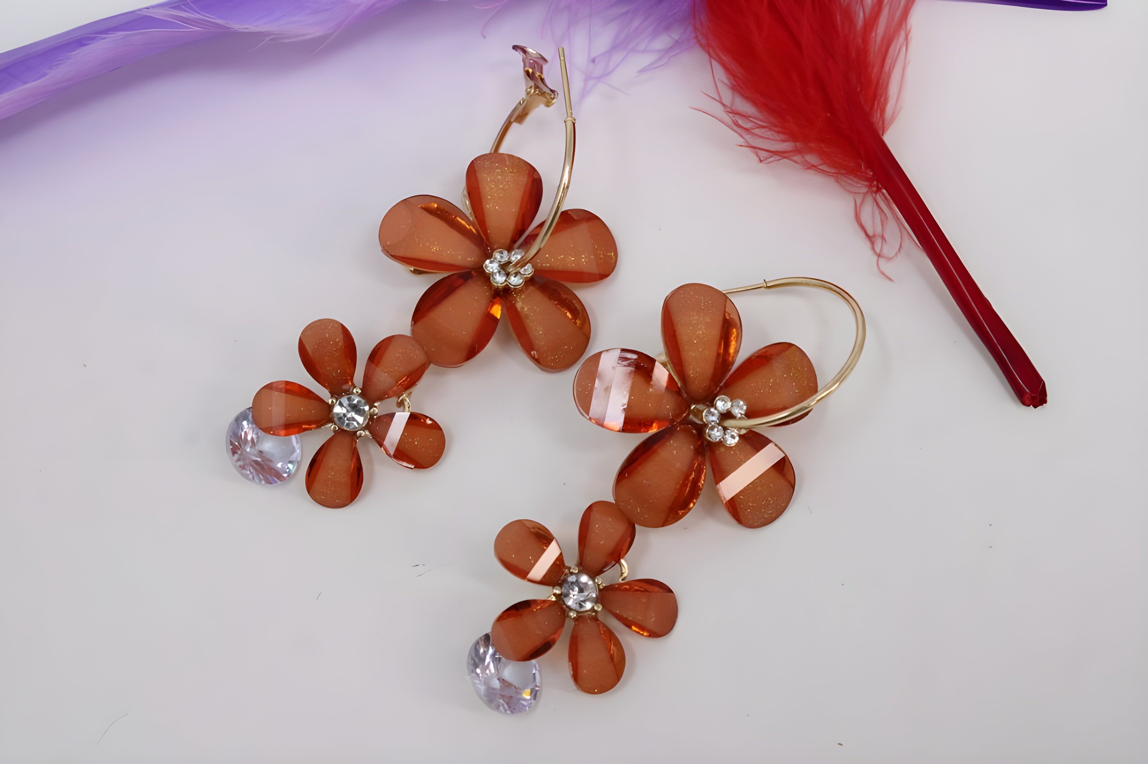 Blossom Brilliance Rhinestone Earrings