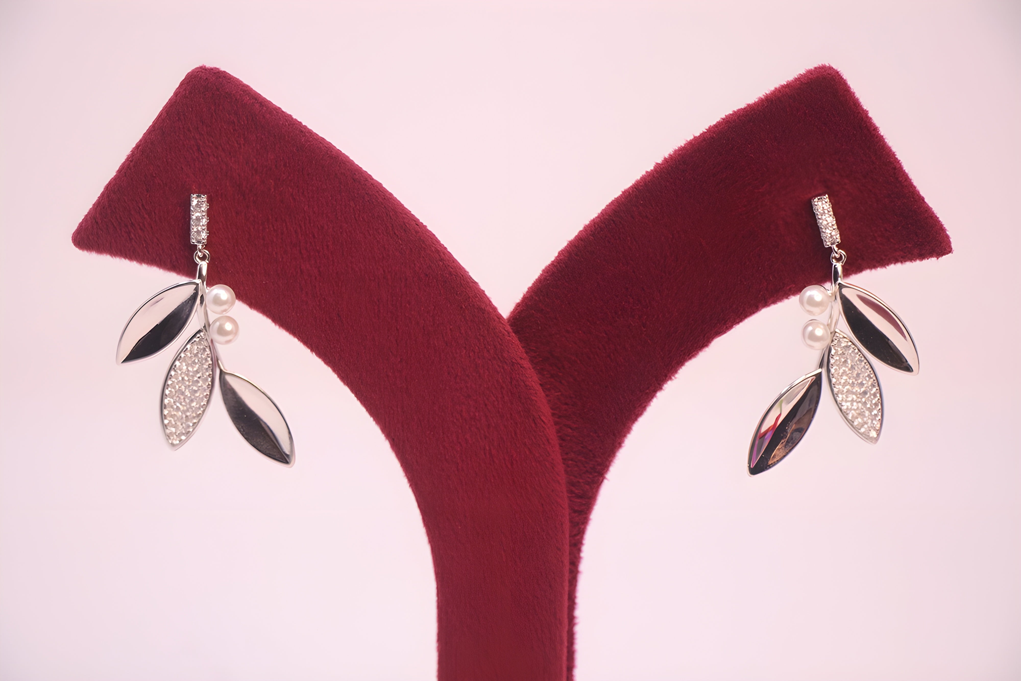 Whispering Willow Sterling Silver Leaf Earrings