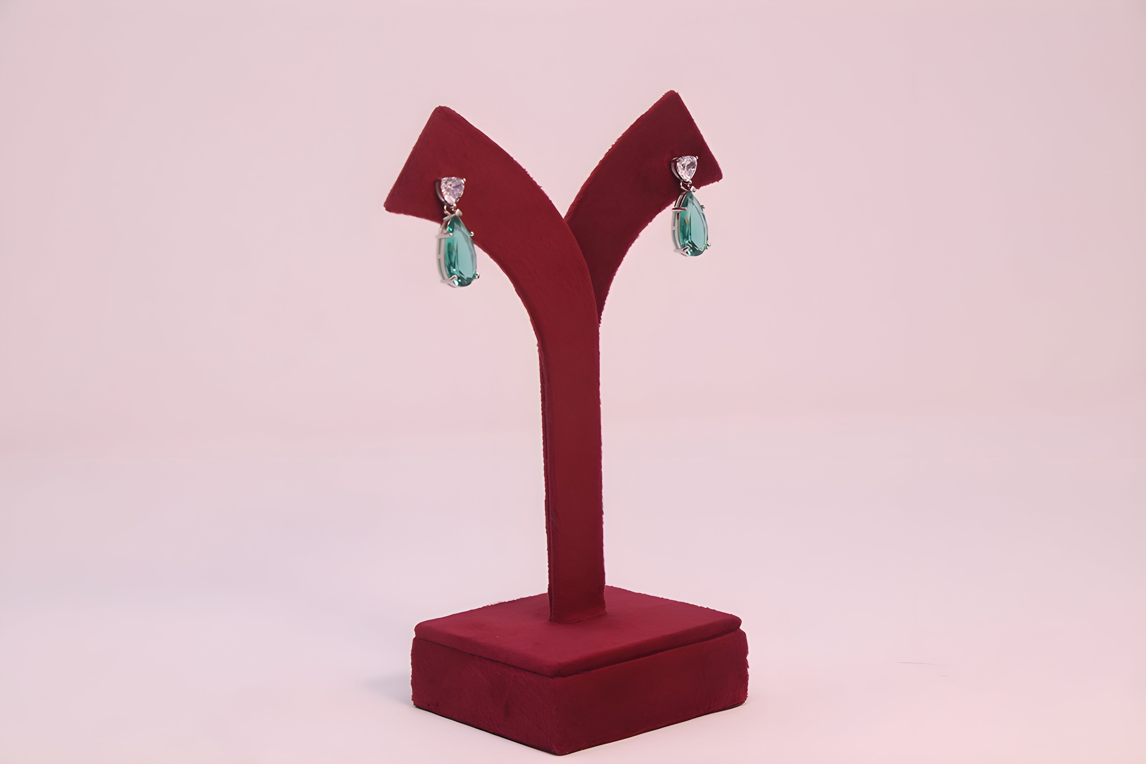 Emerald Elegance 92.5 Sterling Silver Earrings