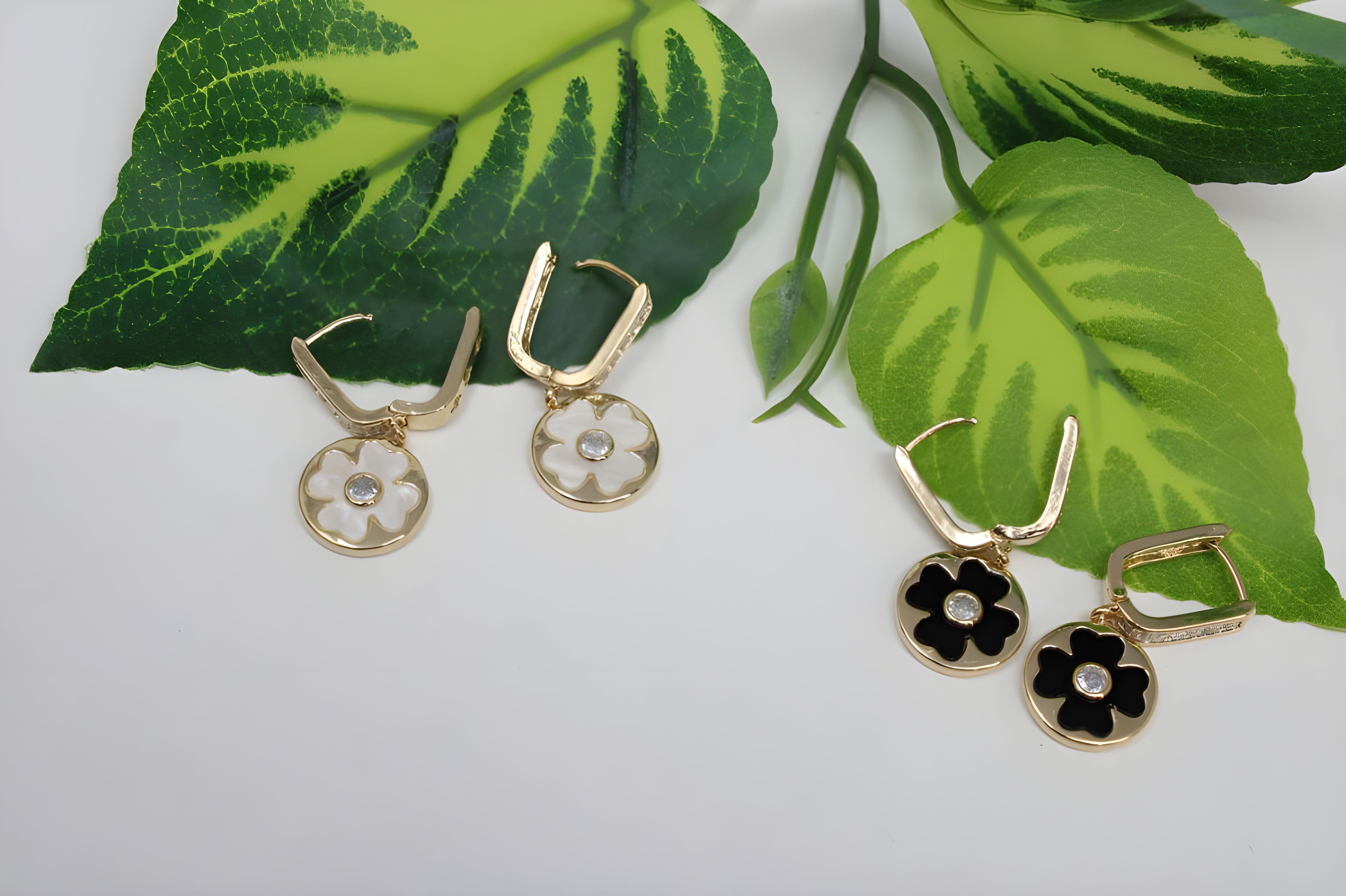 Midnight Clover Enchantment Earrings