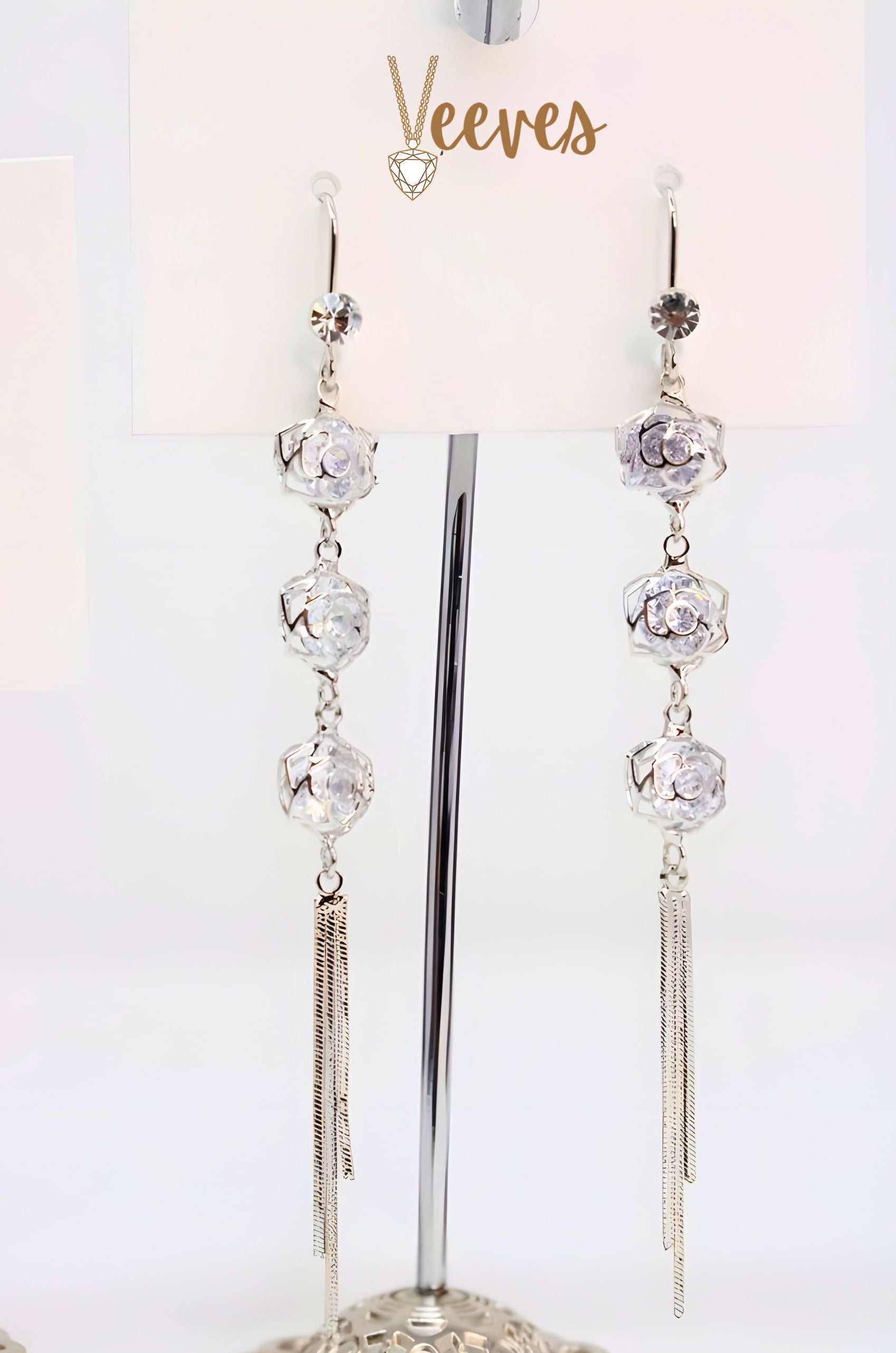 Whispering Woven Charm Earrings