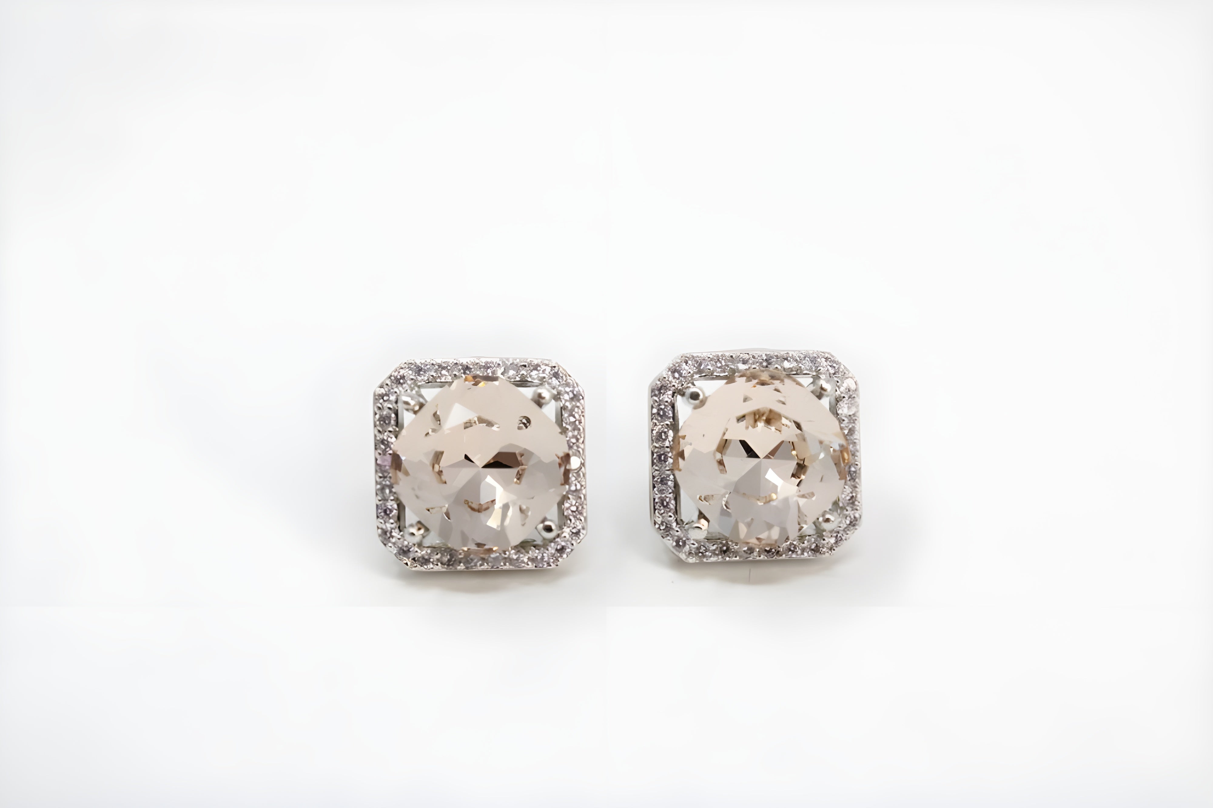 Radiant Canary Cushion-Cut Stud Earrings