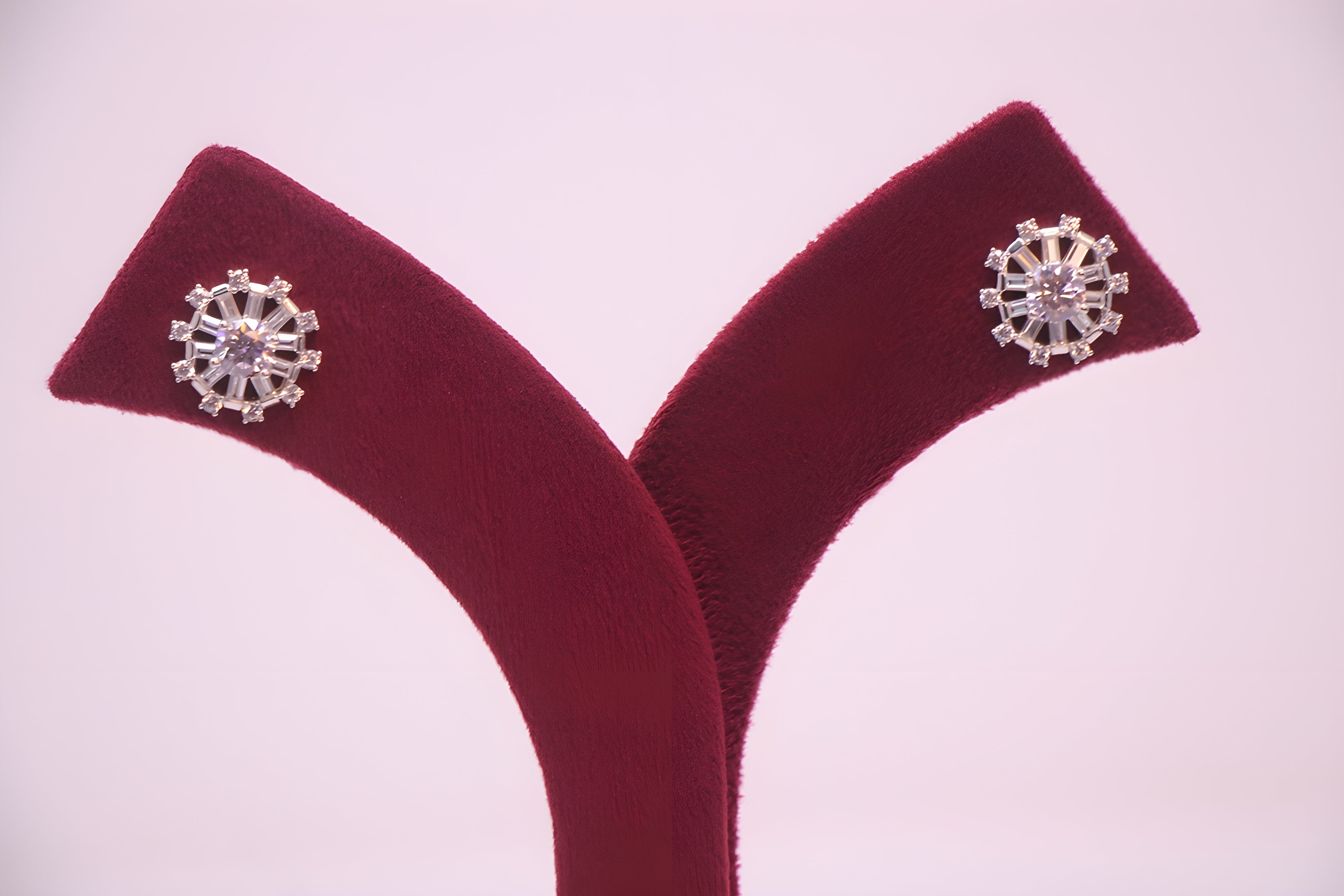 Pink Petal Symphony Sterling Silver Swarovski Crystal Earrings