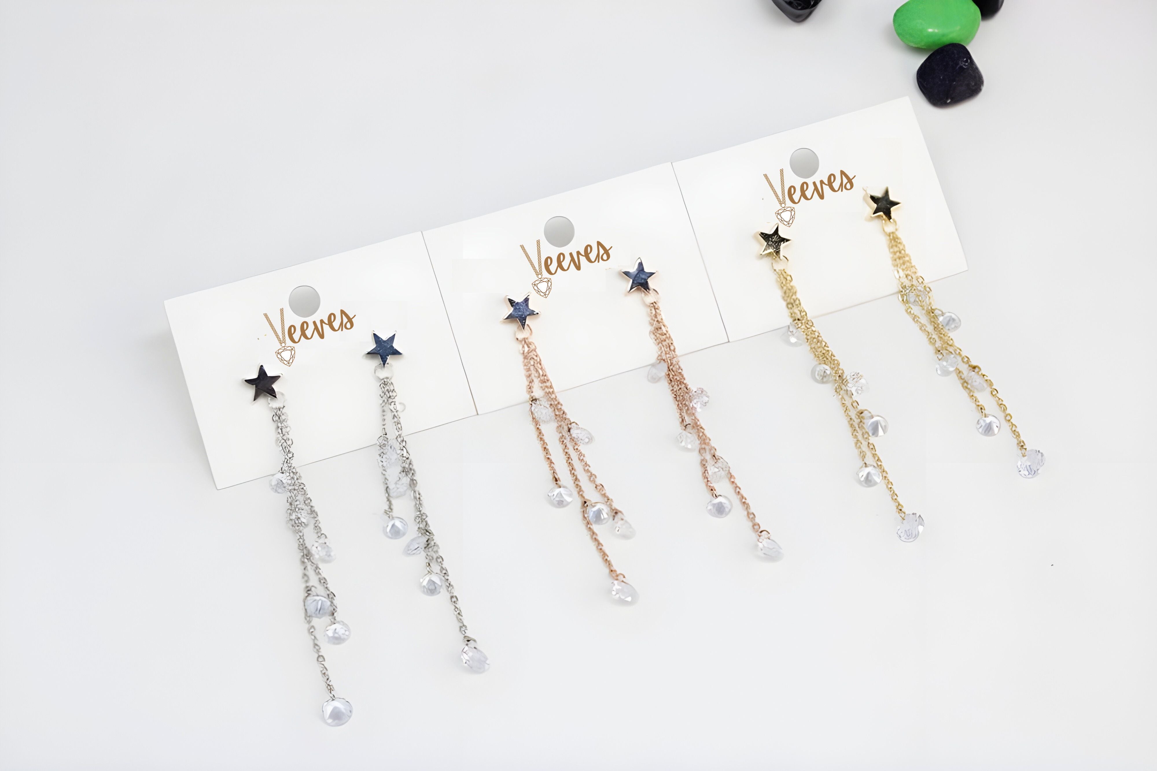 Stellar Night Star Drop Earrings