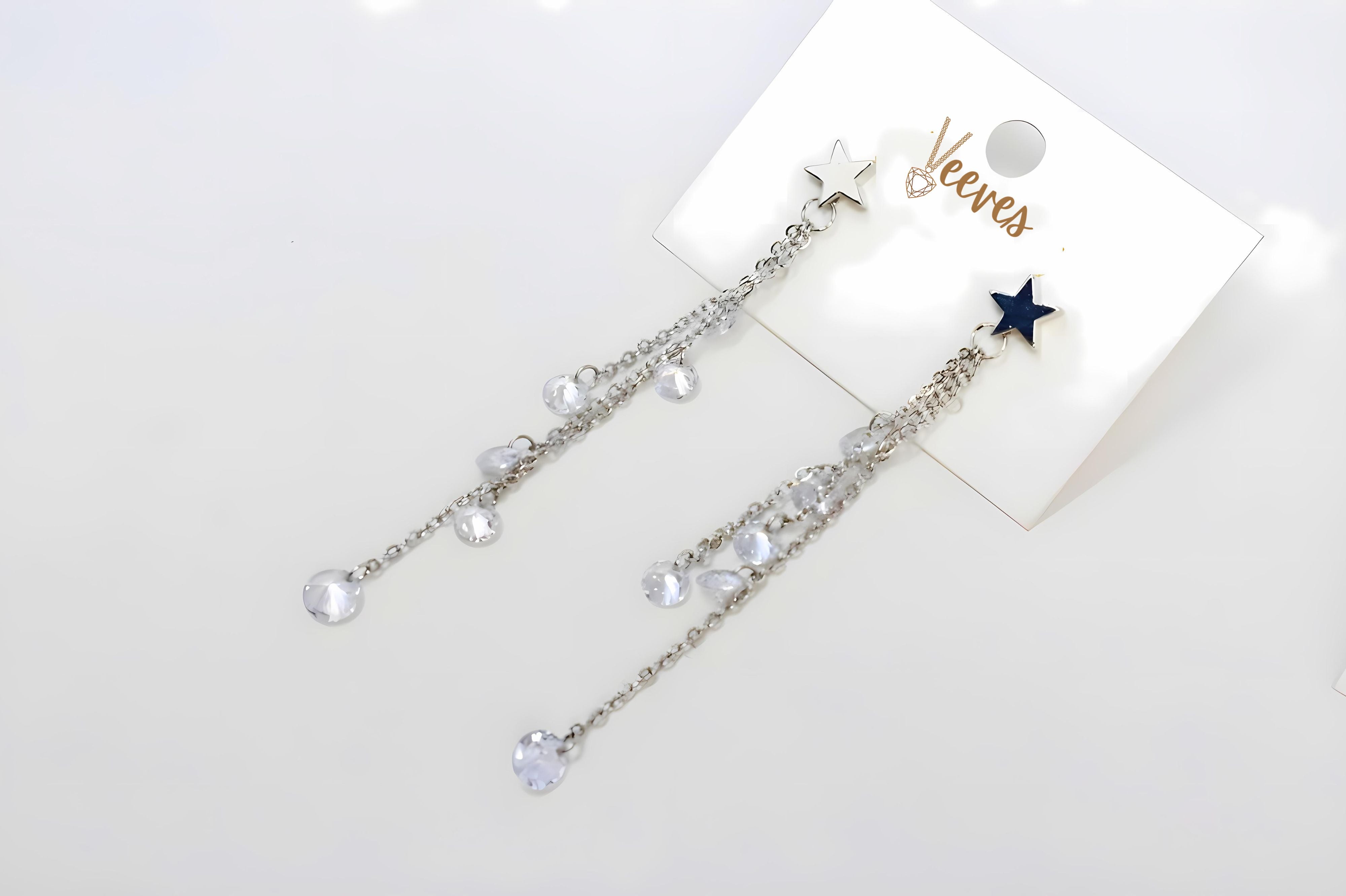 Stellar Night Star Drop Earrings