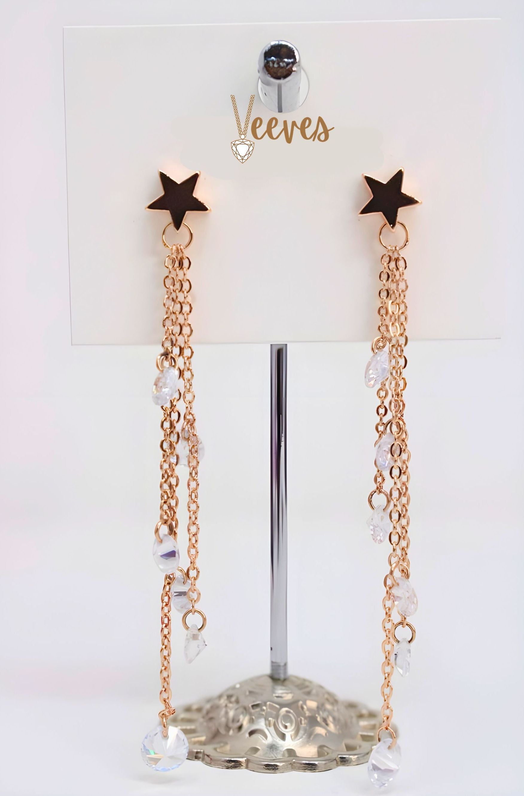 Stellar Night Star Drop Earrings