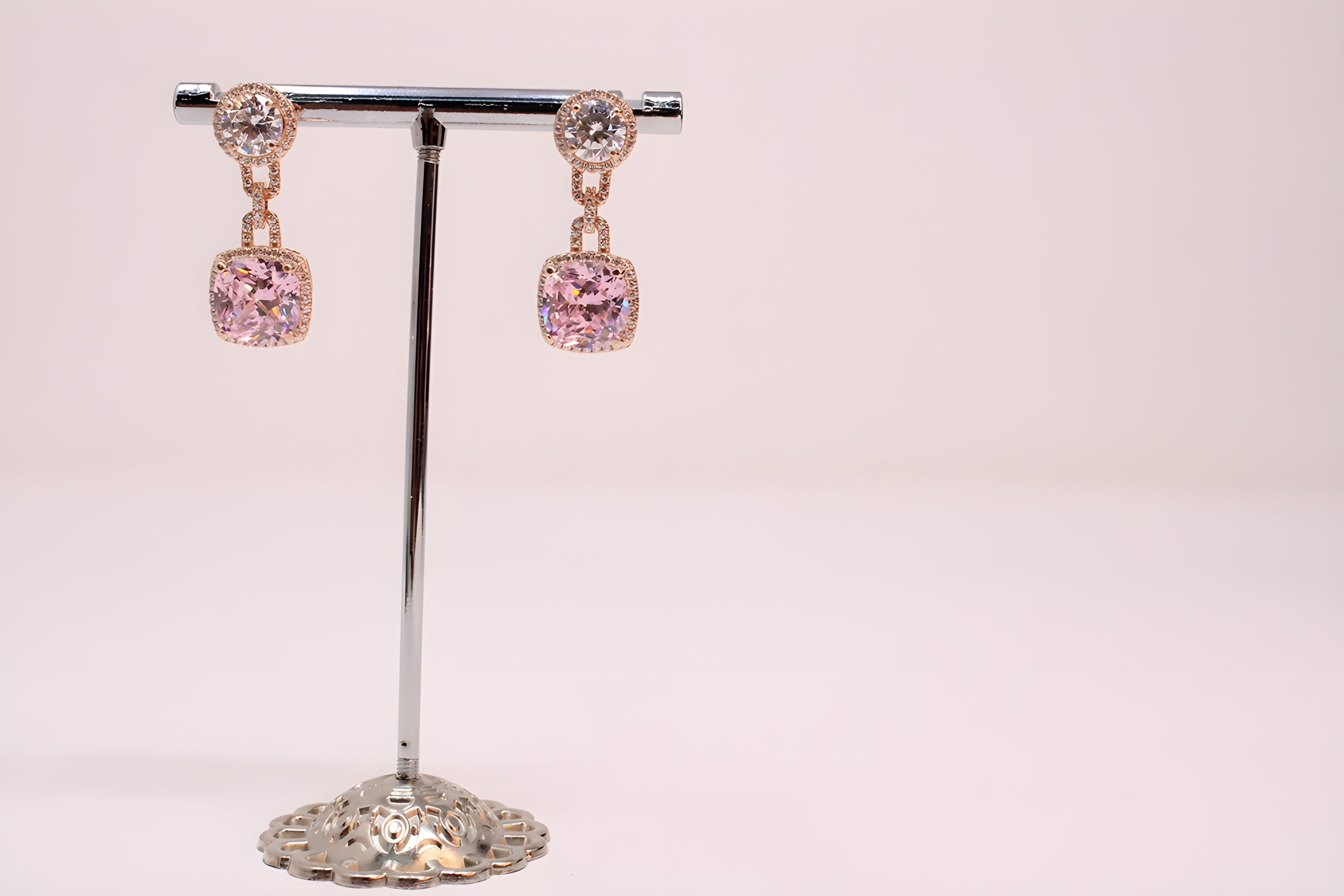 Pink Petal Radiance 92.5 Sterling Silver Earrings