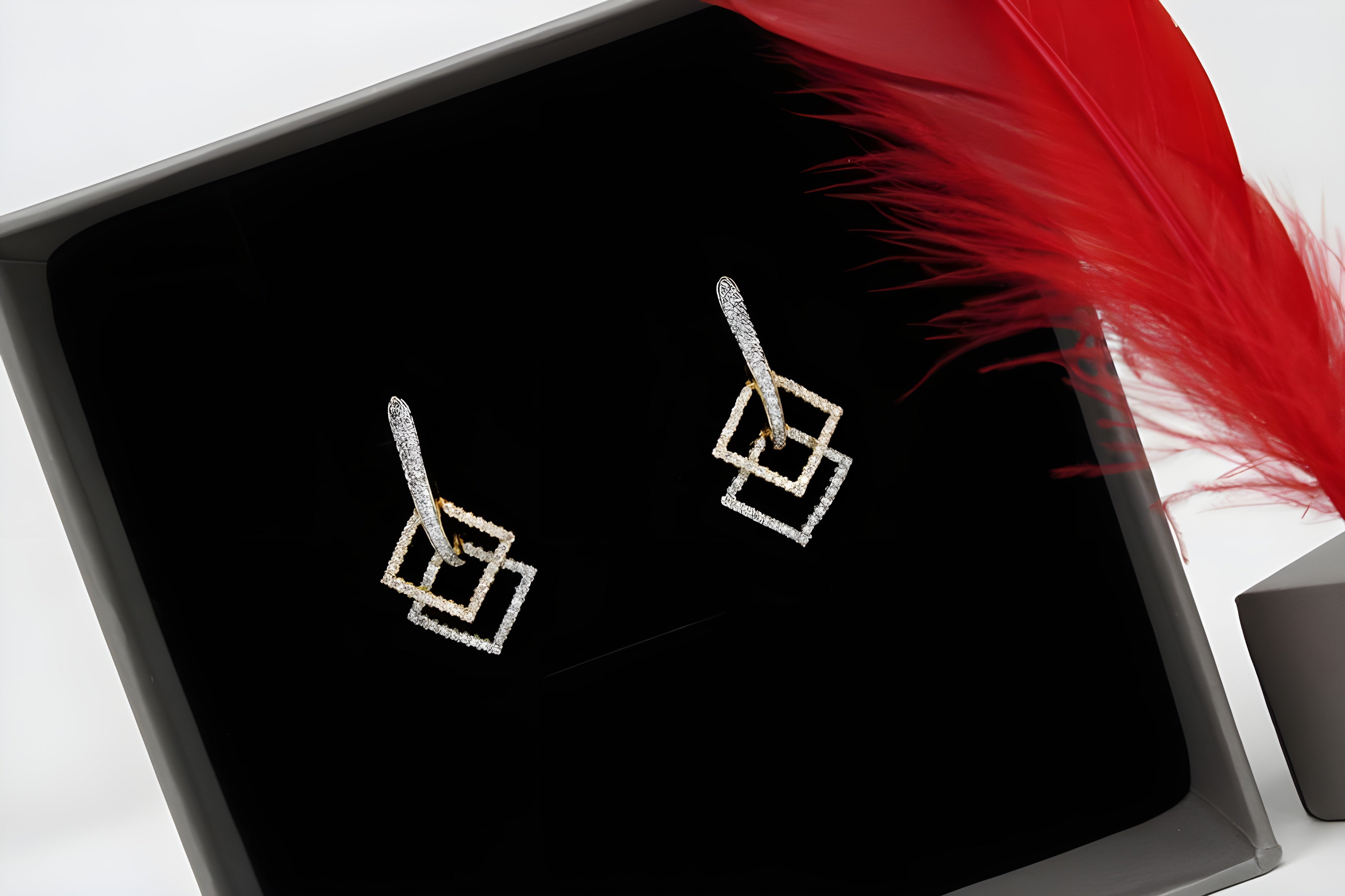 Prism Glitz Square Earrings