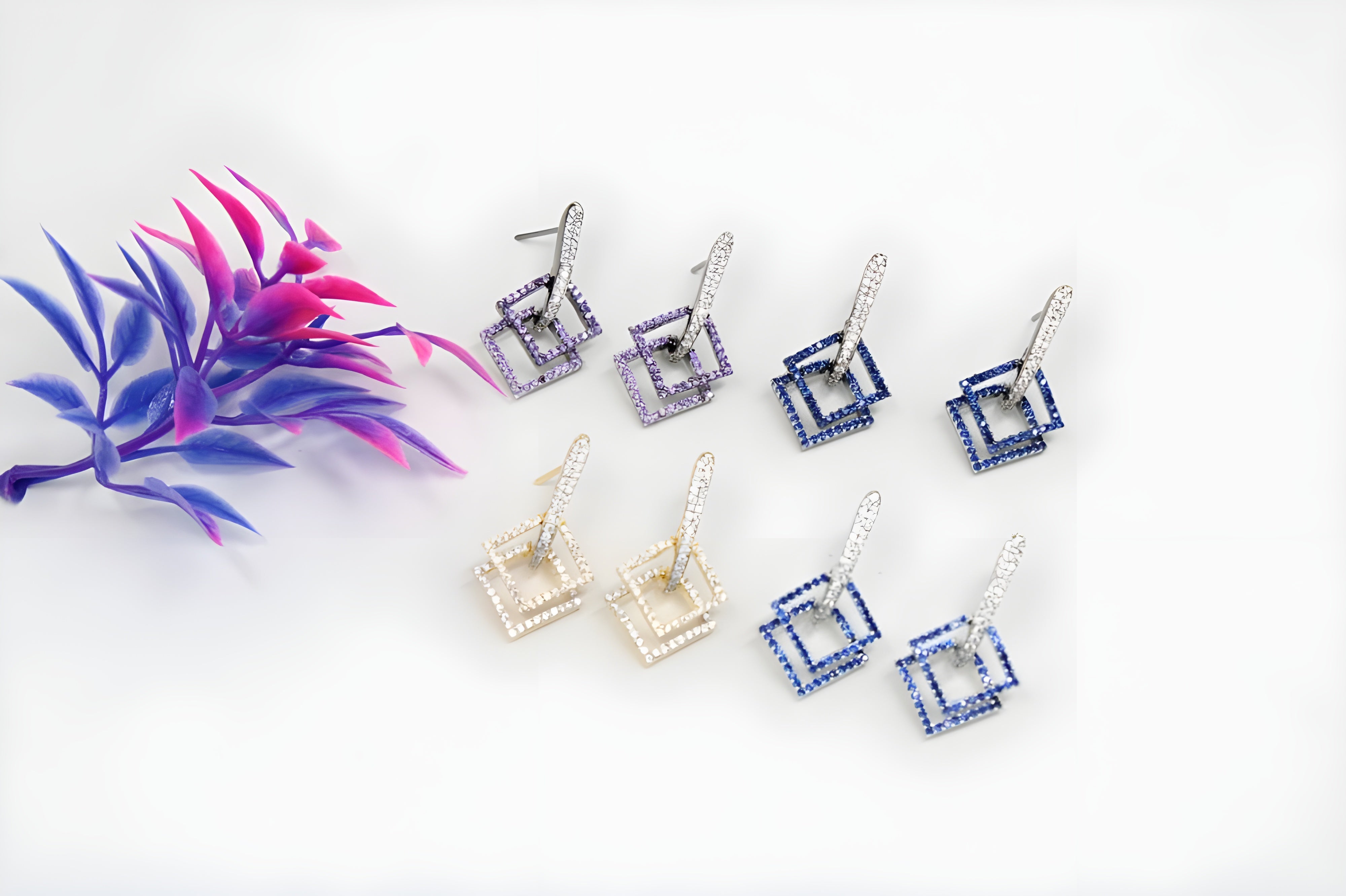 Prism Glitz Square Earrings