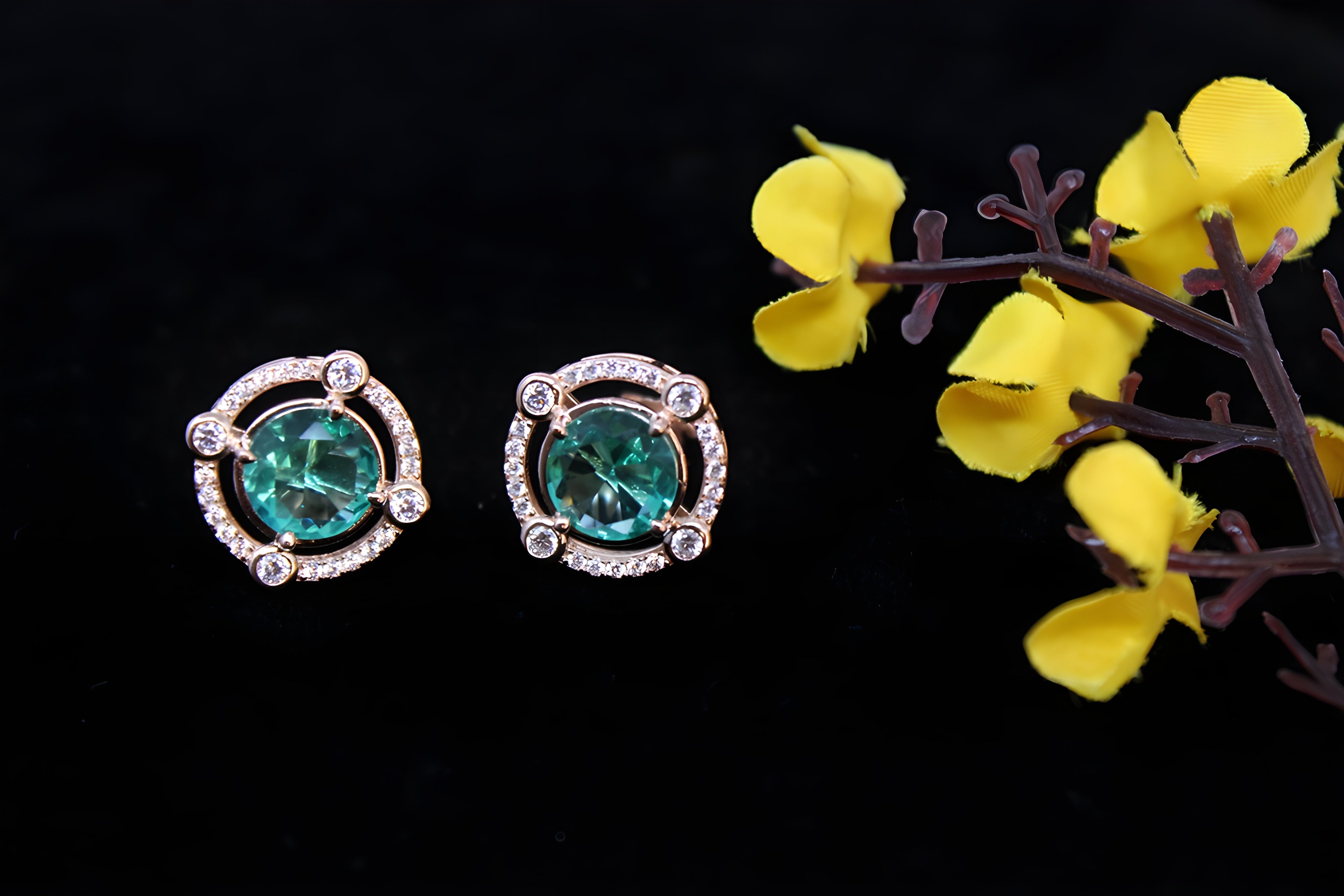 Emerald Glimmer VeeLux Premium Earrings