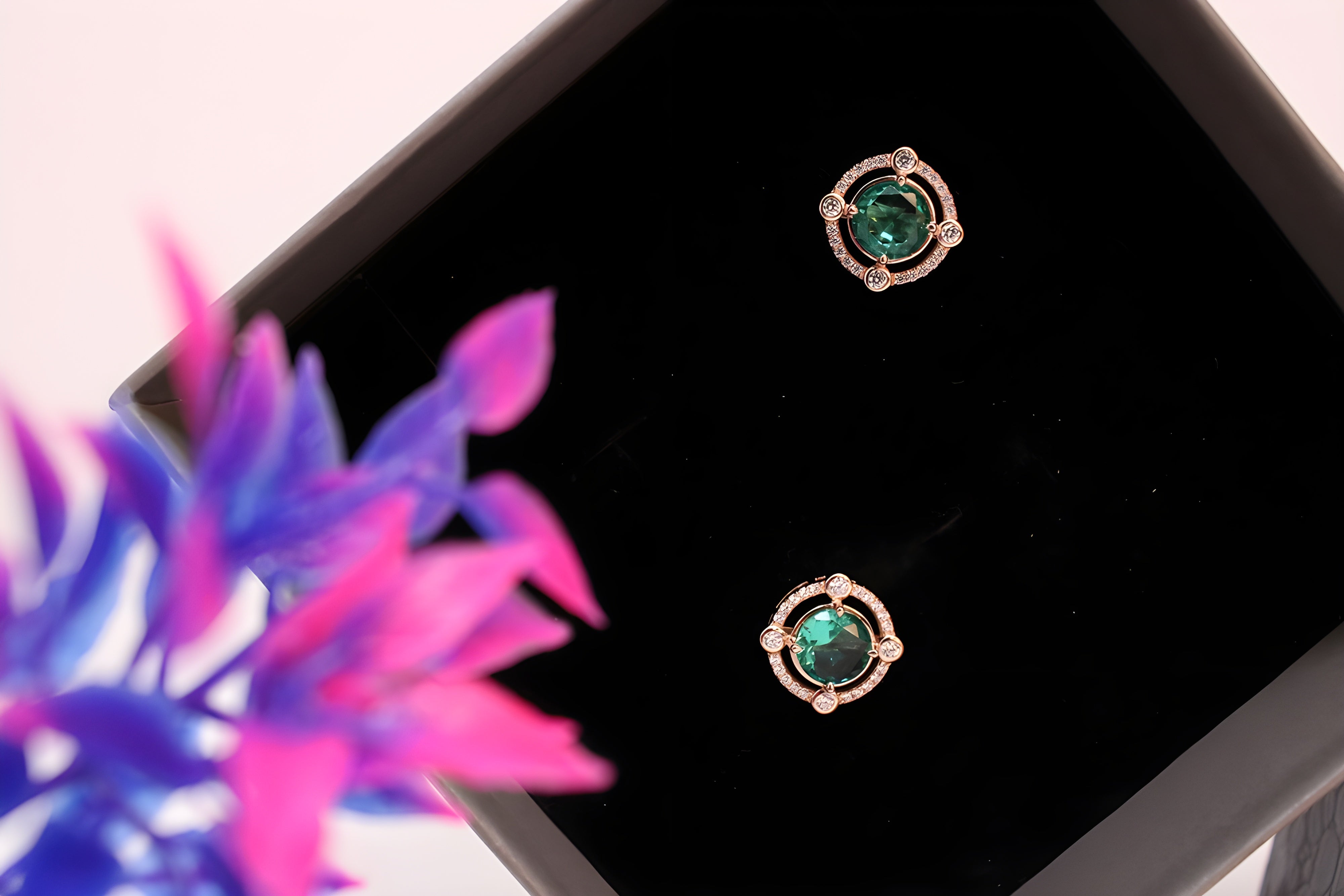 Emerald Glimmer VeeLux Premium Earrings