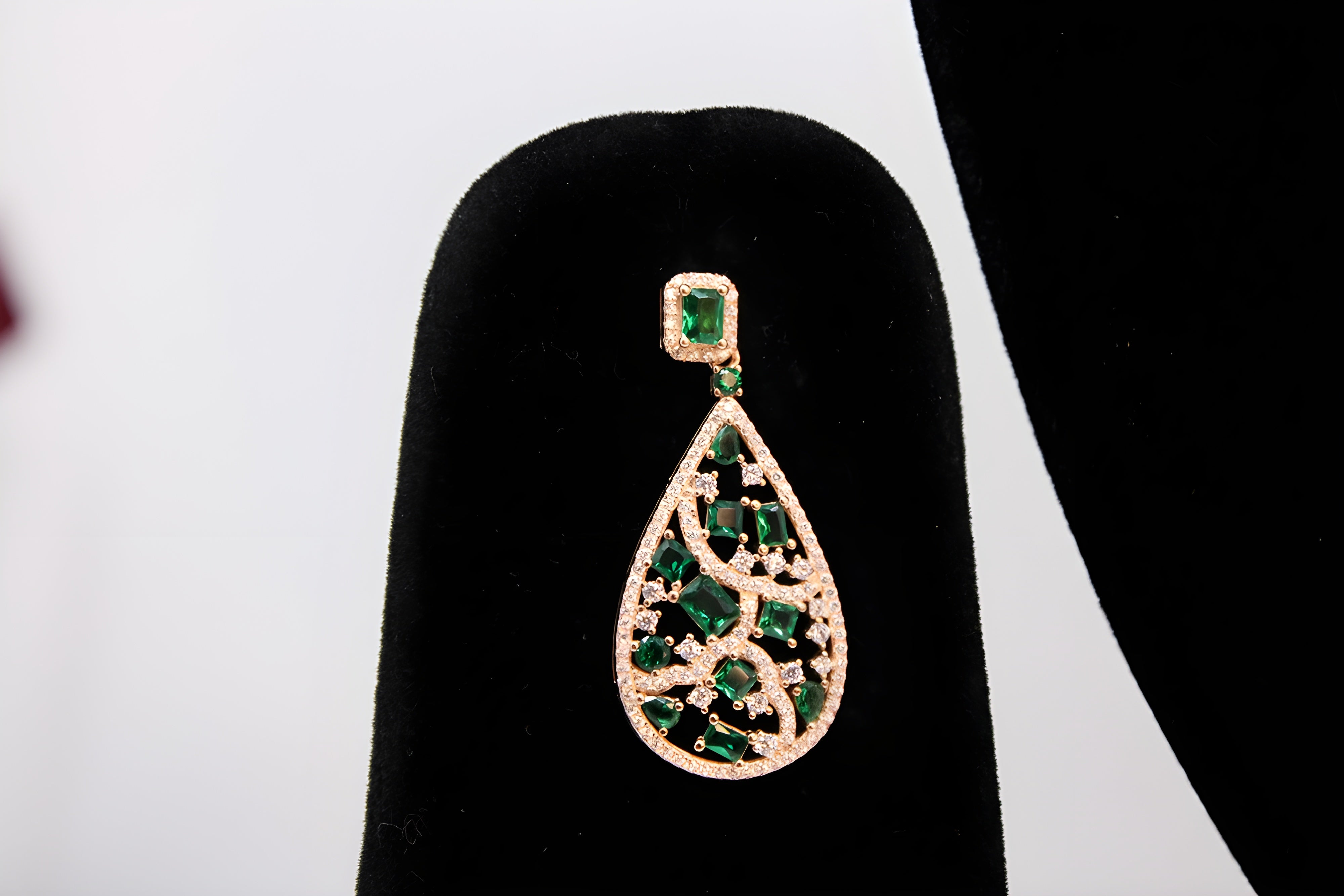 Emerald Glow VeeLux Premium Crystal Earrings