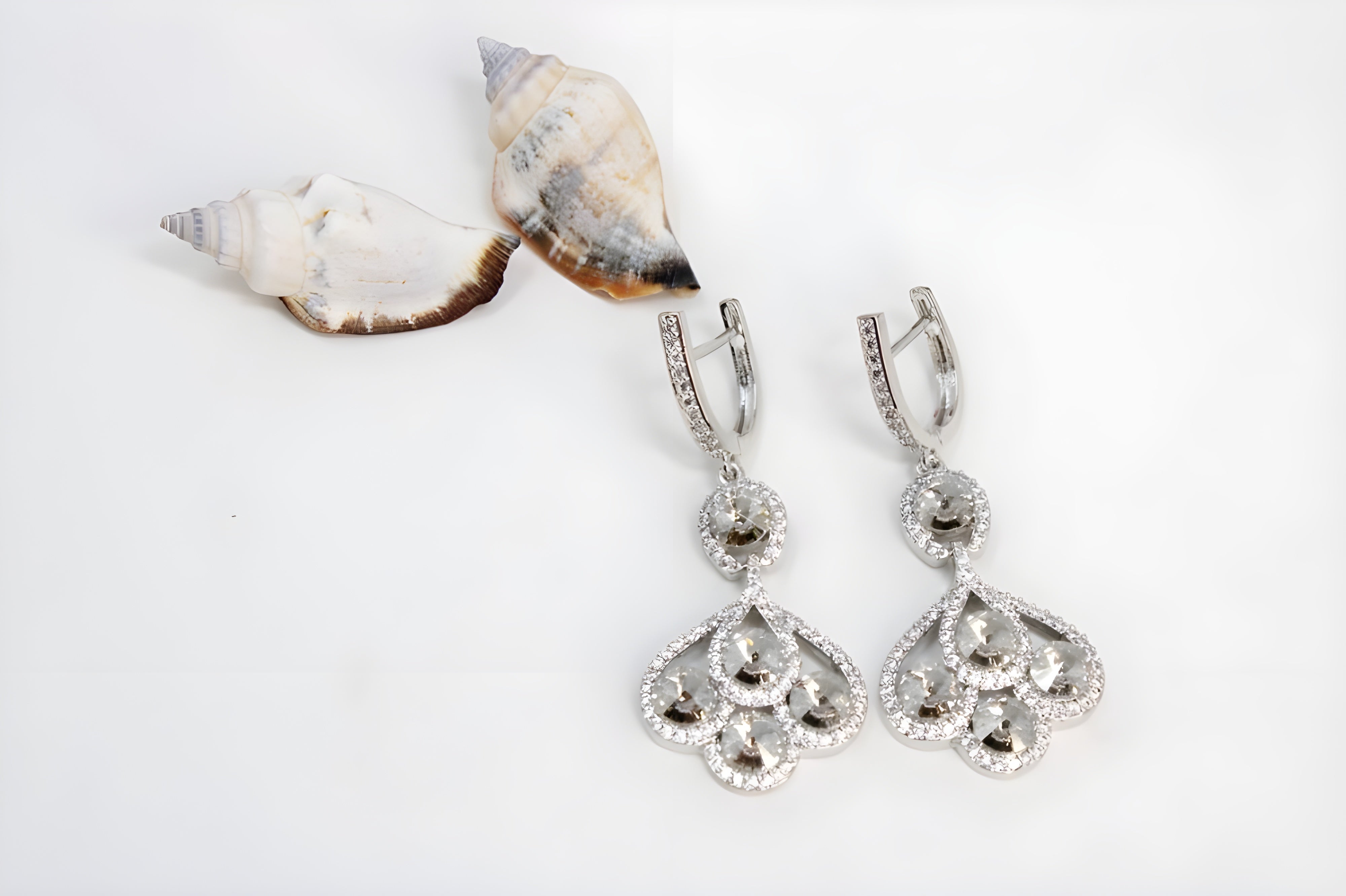 Sparkling Elegance: Morganite and Diamond Halo Drop Earrings