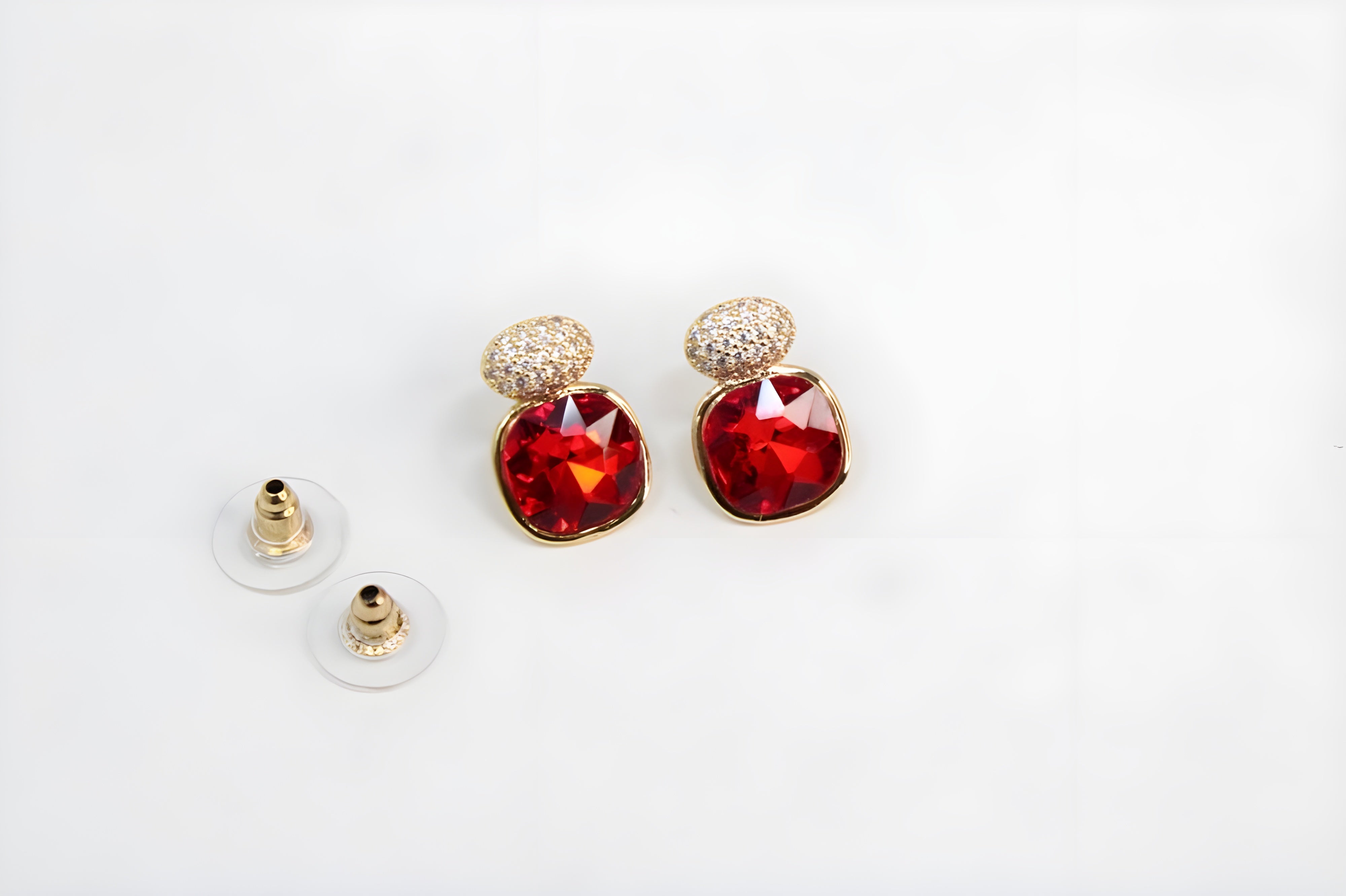 Radiant Ruby Cascade Earrings