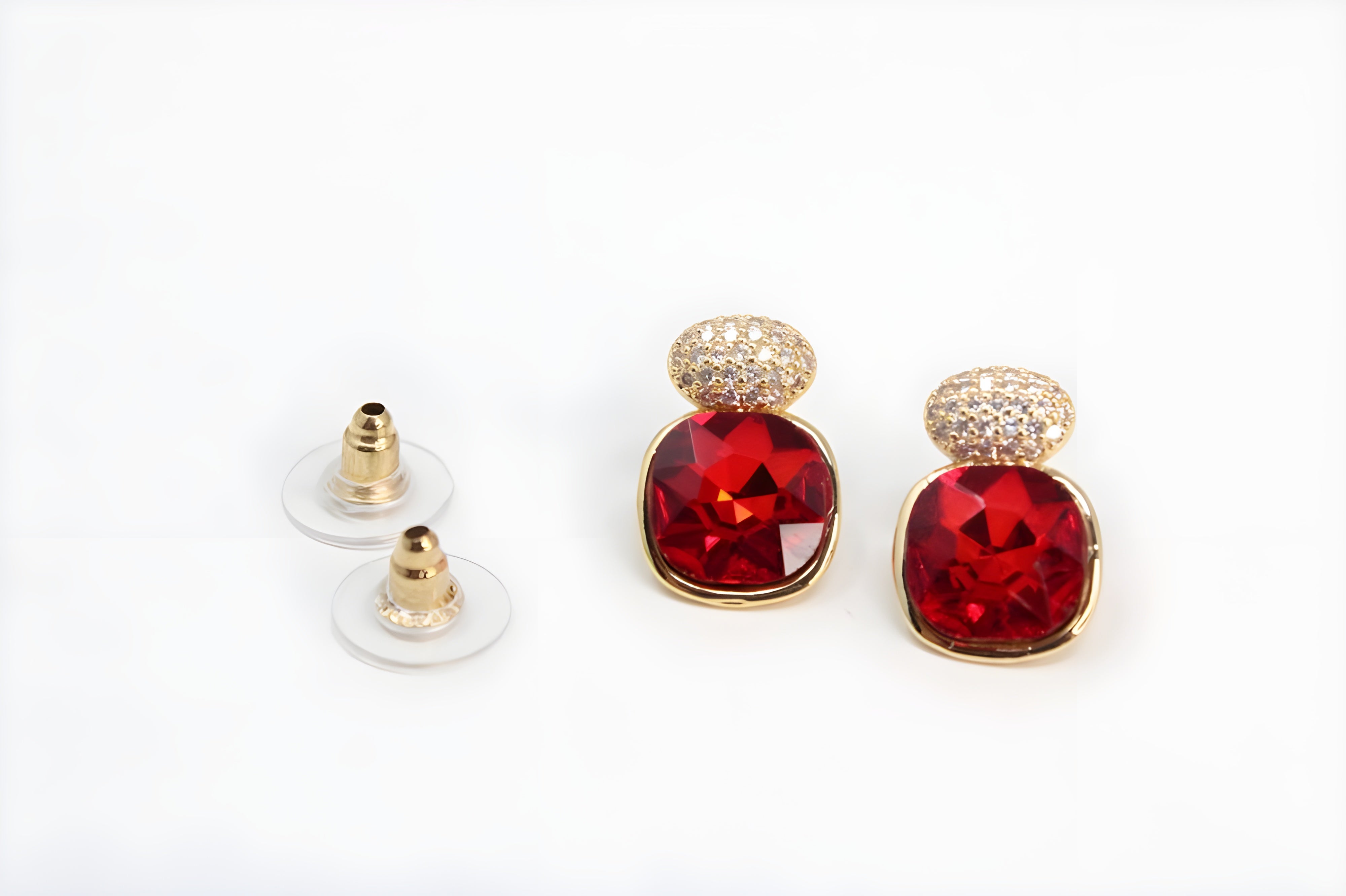 Radiant Ruby Cascade Earrings