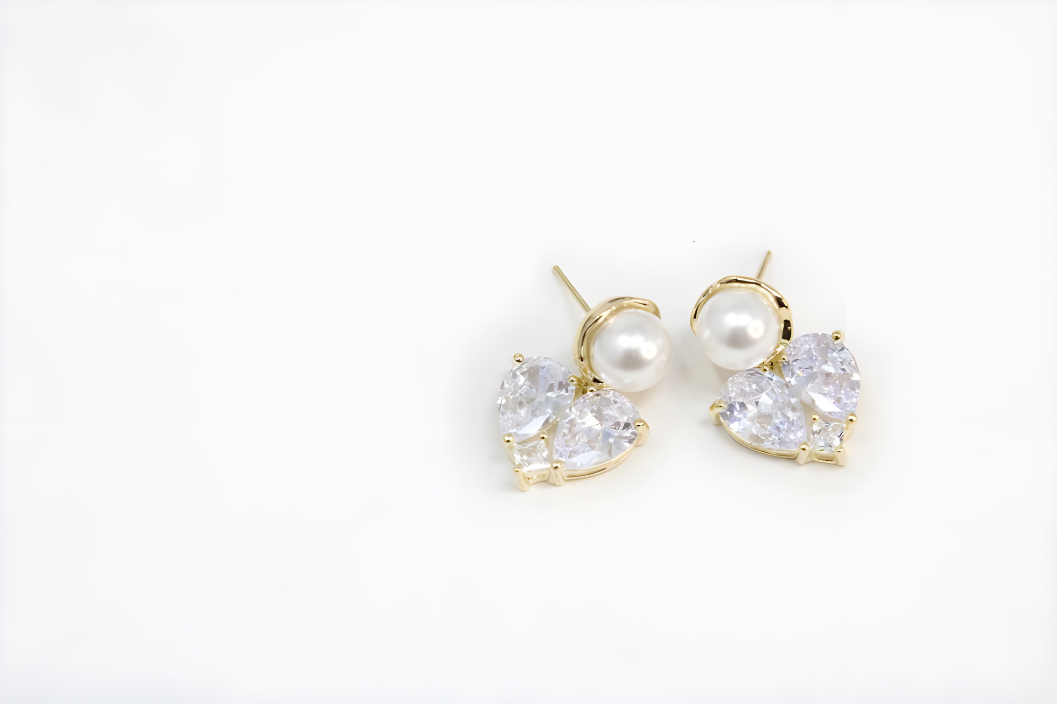 Enchanted Pearl and Diamond Sweetheart Earrings