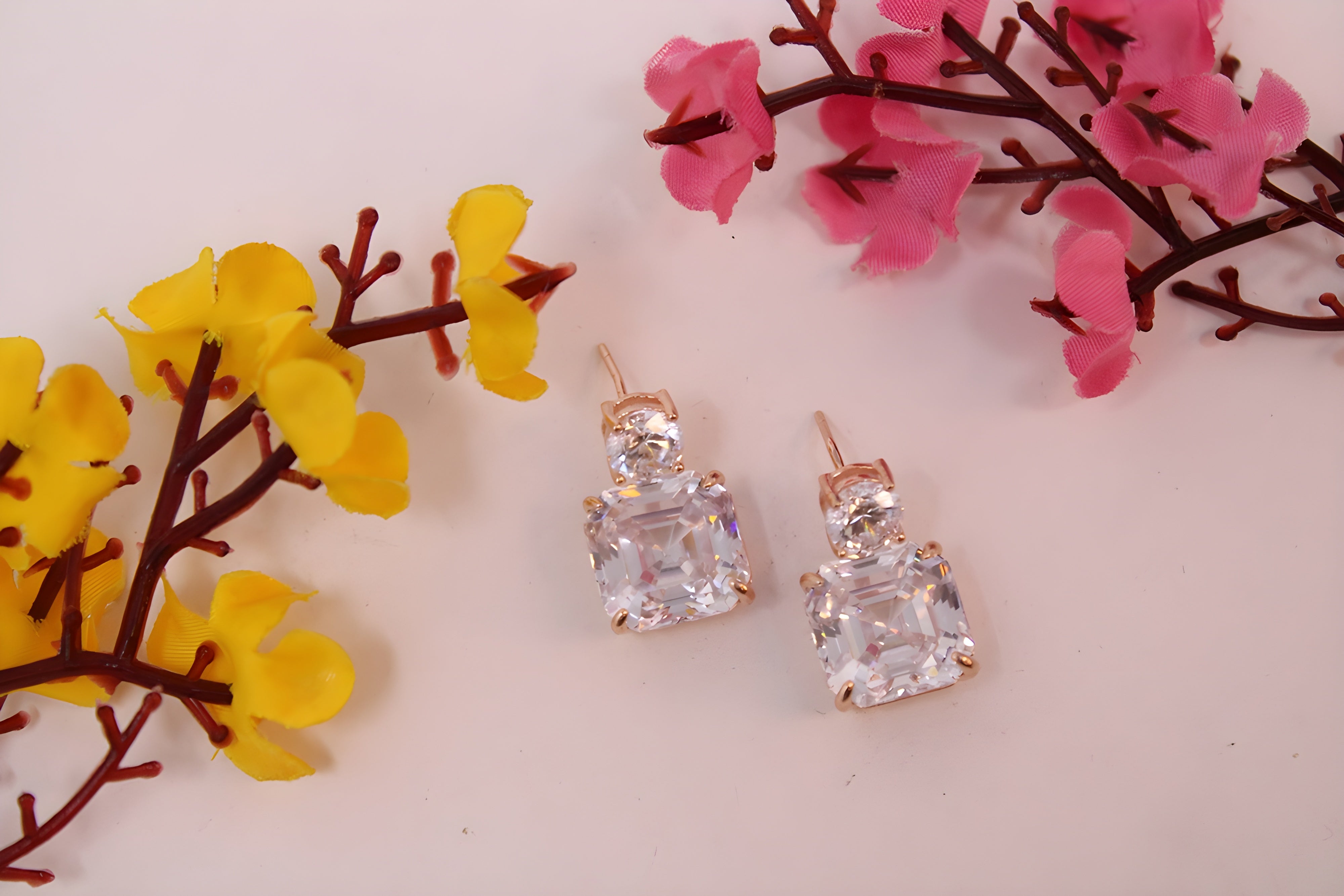 Golden Gleam Swarovski Earrings