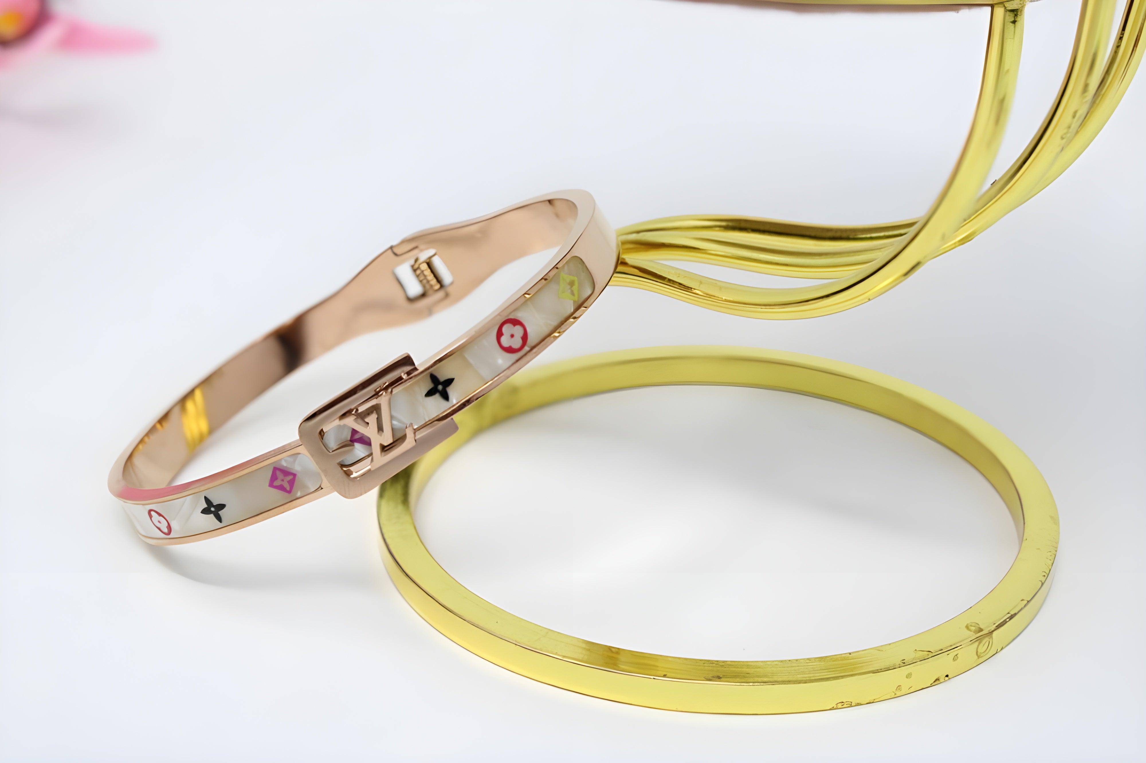 Luminous Golden LV Elegance Bracelet