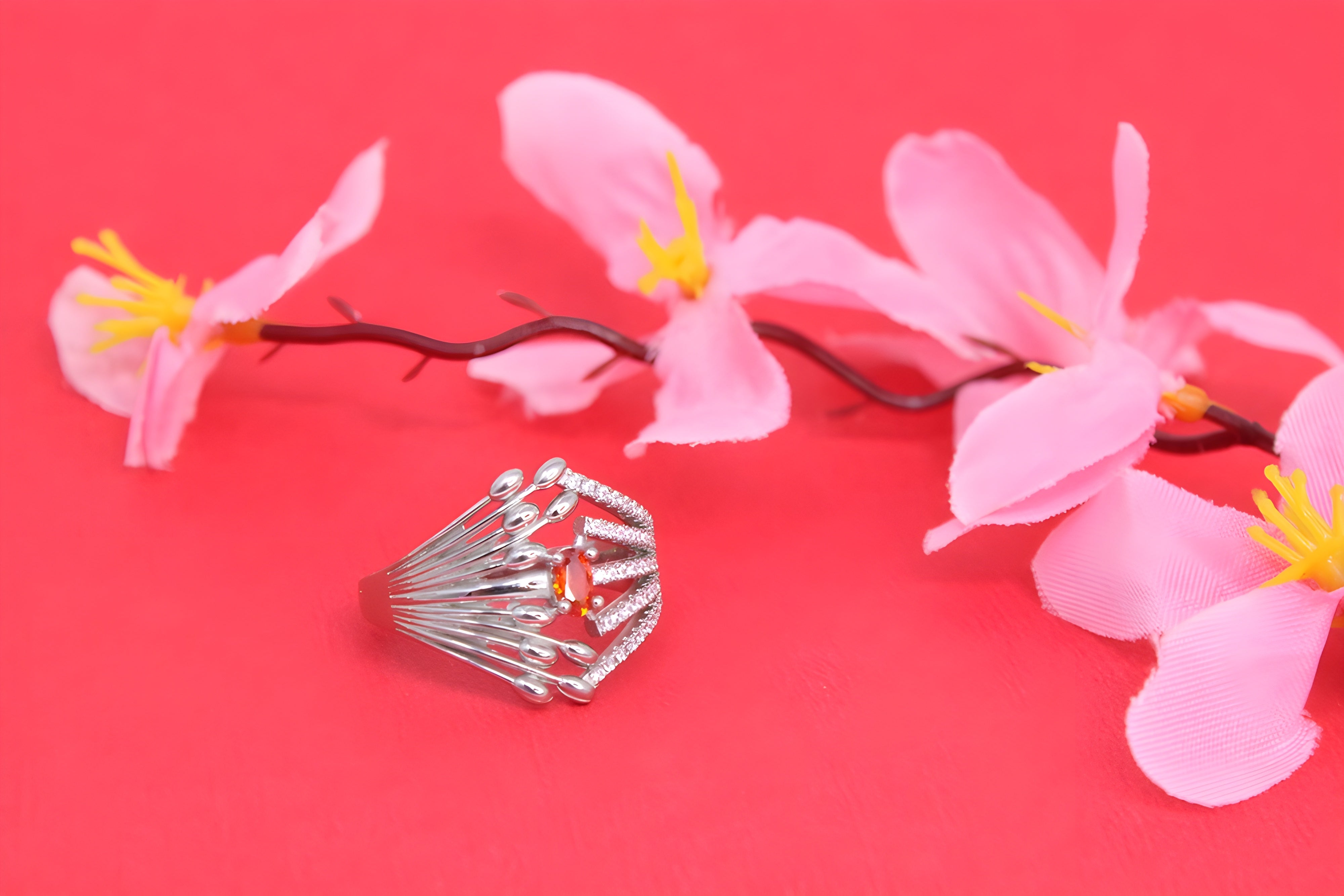 Sun-Kissed Citrine Sterling Silver Ring