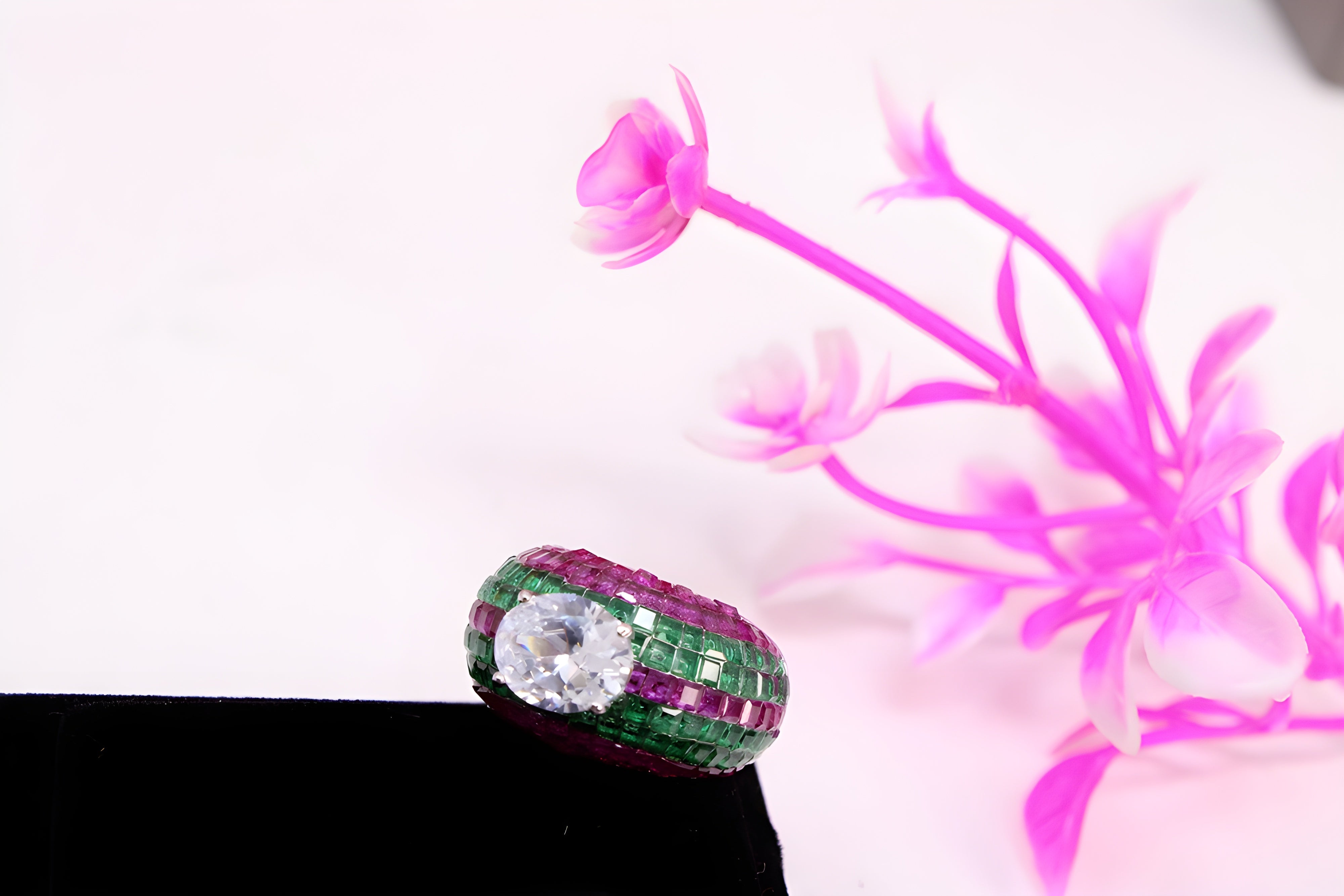 Sterling Silver Harmony VeeLux Premium Crystal Ring