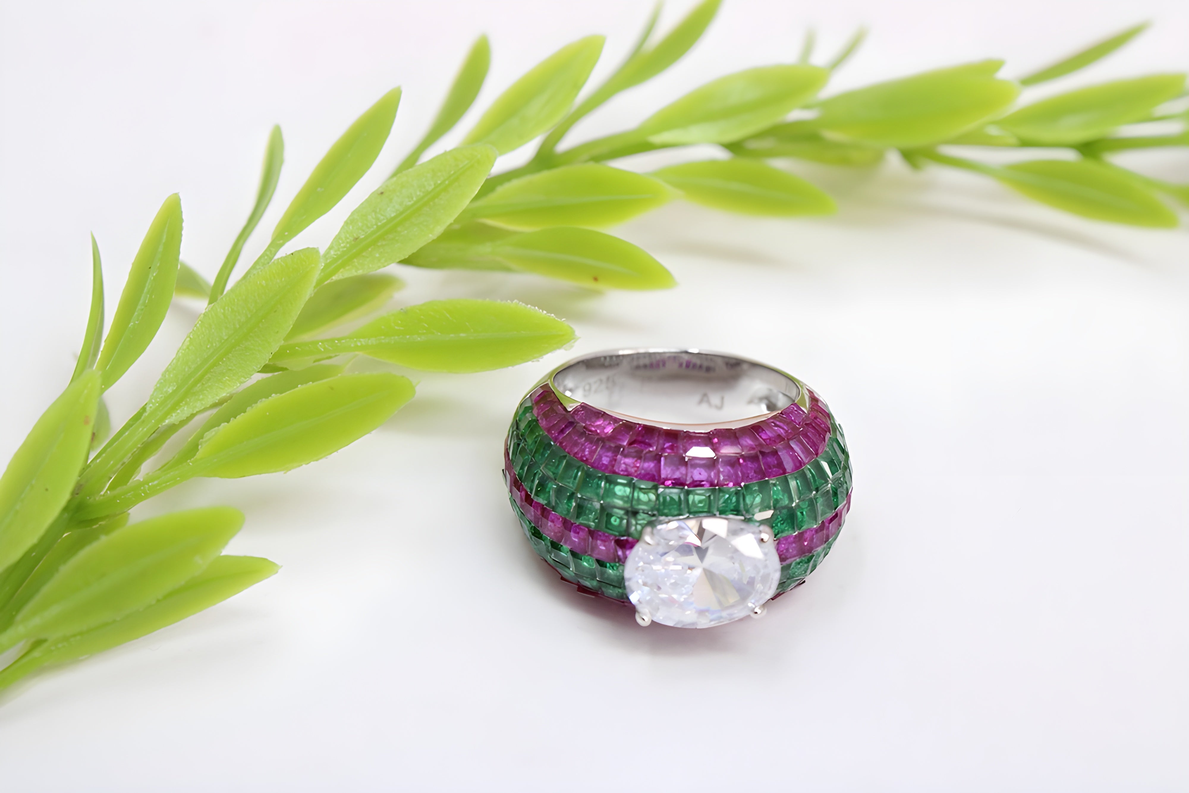 Sterling Silver Harmony VeeLux Premium Crystal Ring