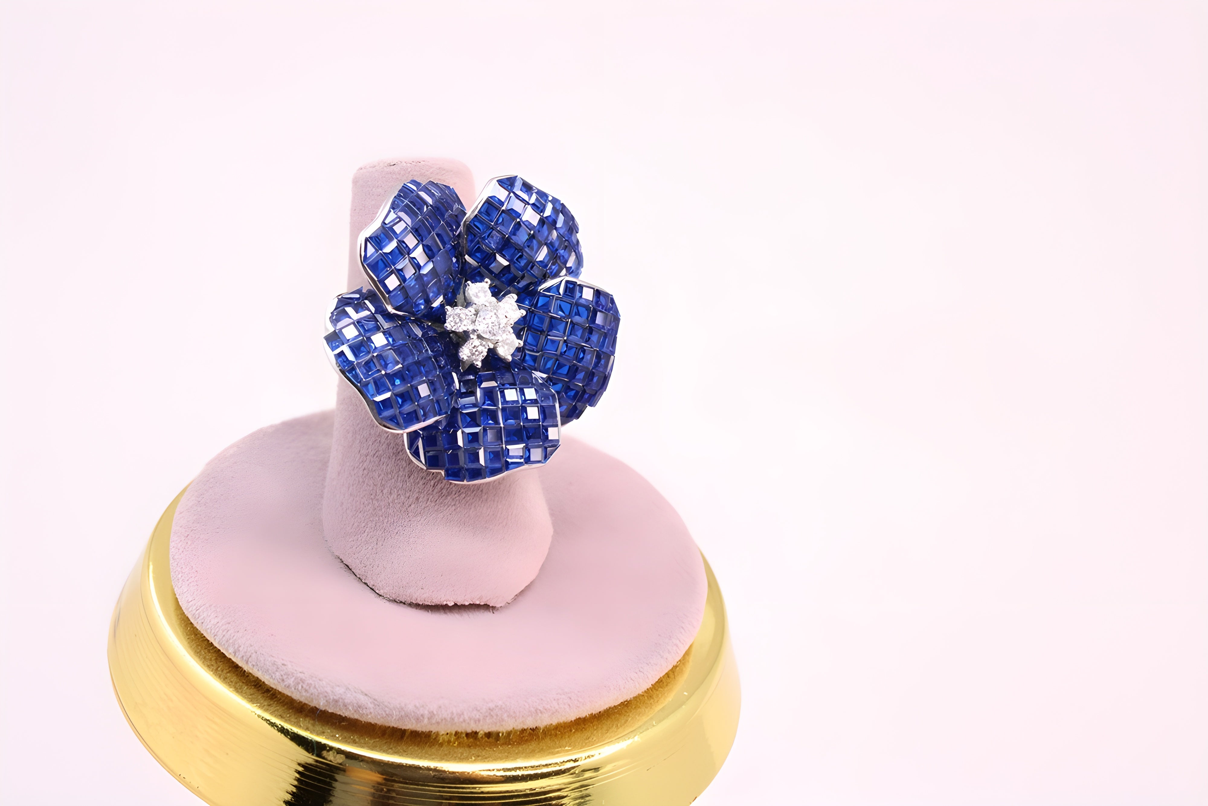 Sapphire Petal Sterling Silver Ring