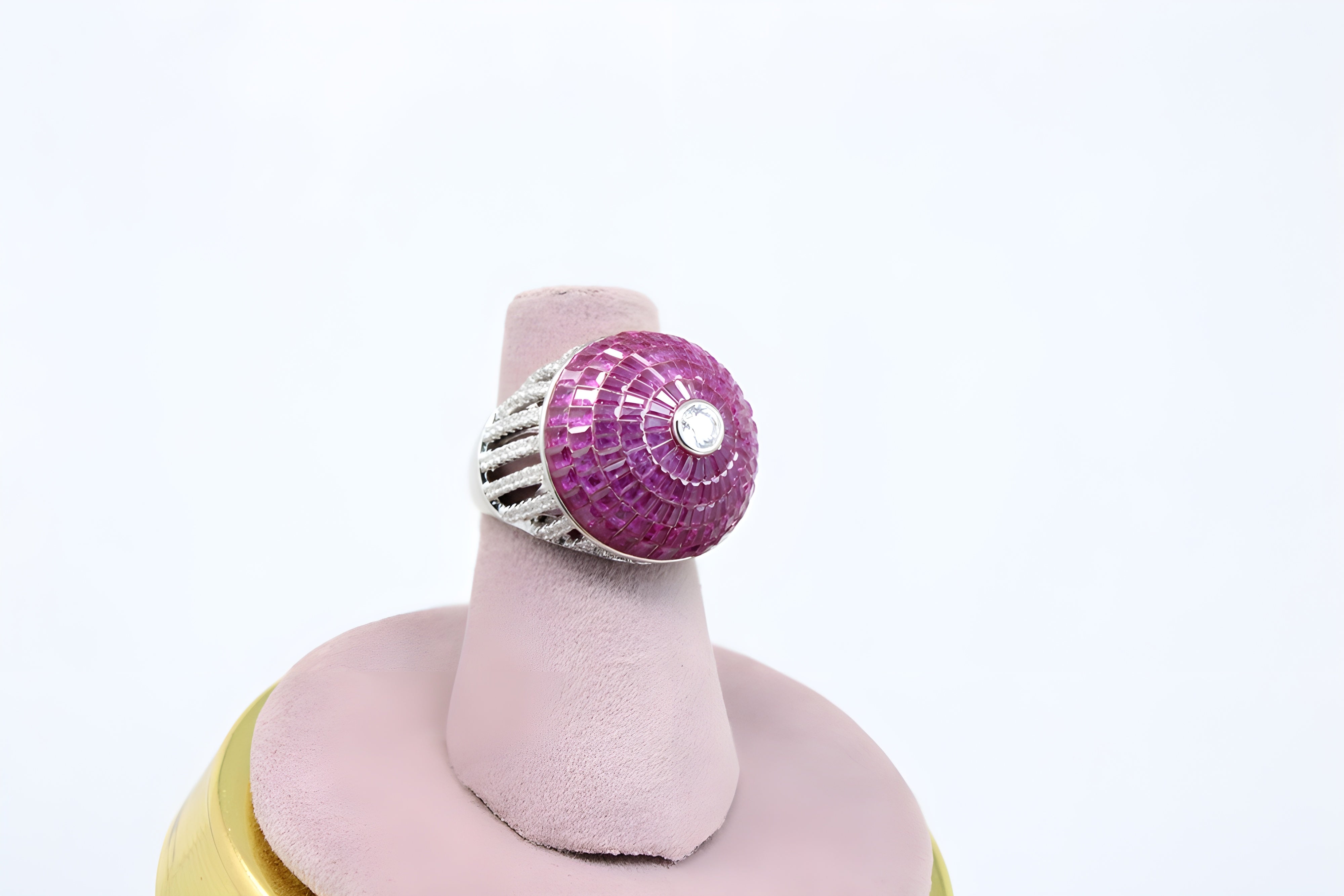 Sterling Silver Amethyst VeeLux Premium Crystal Ring