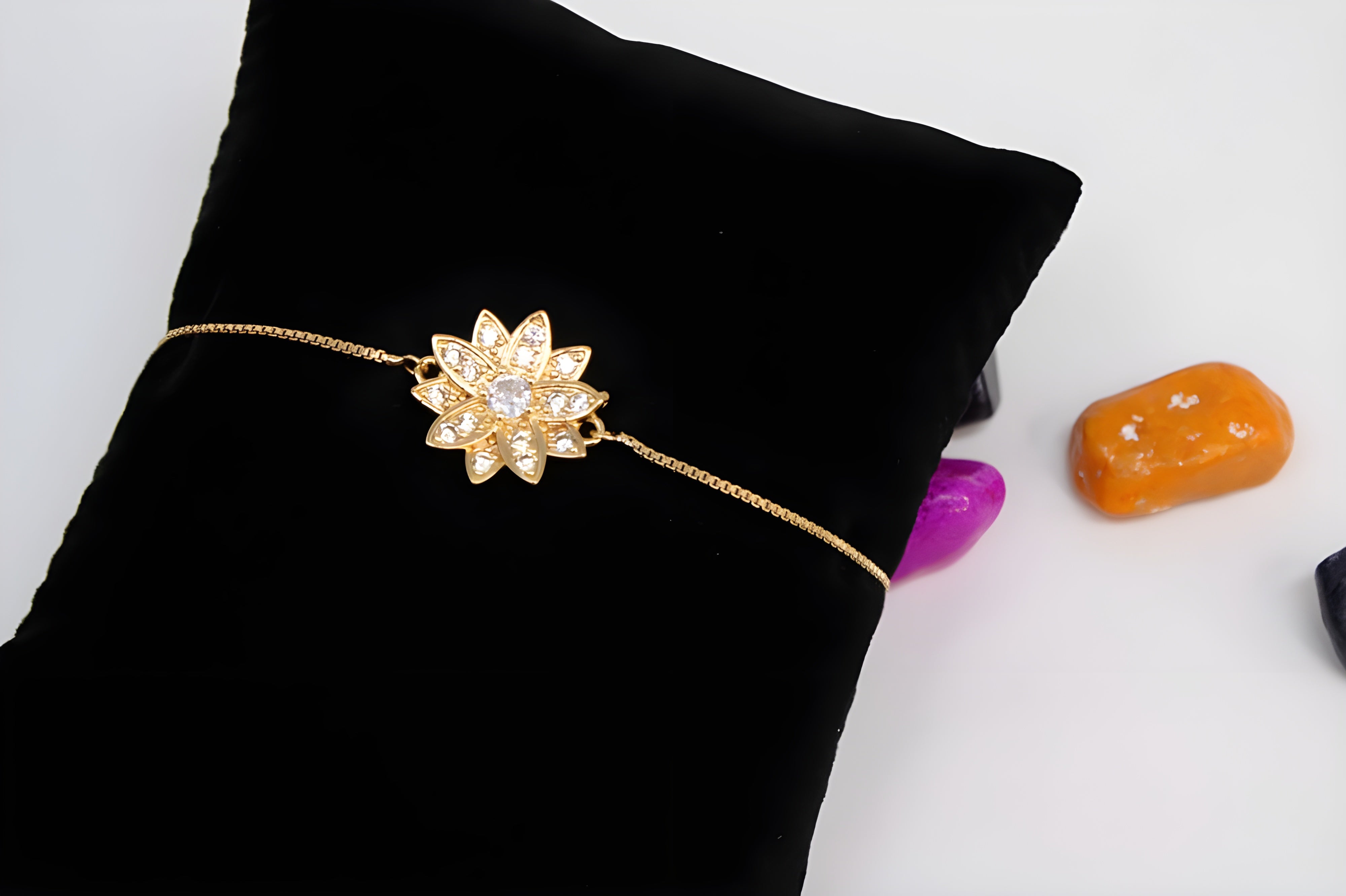 Golden Blossom Charm Bracelet