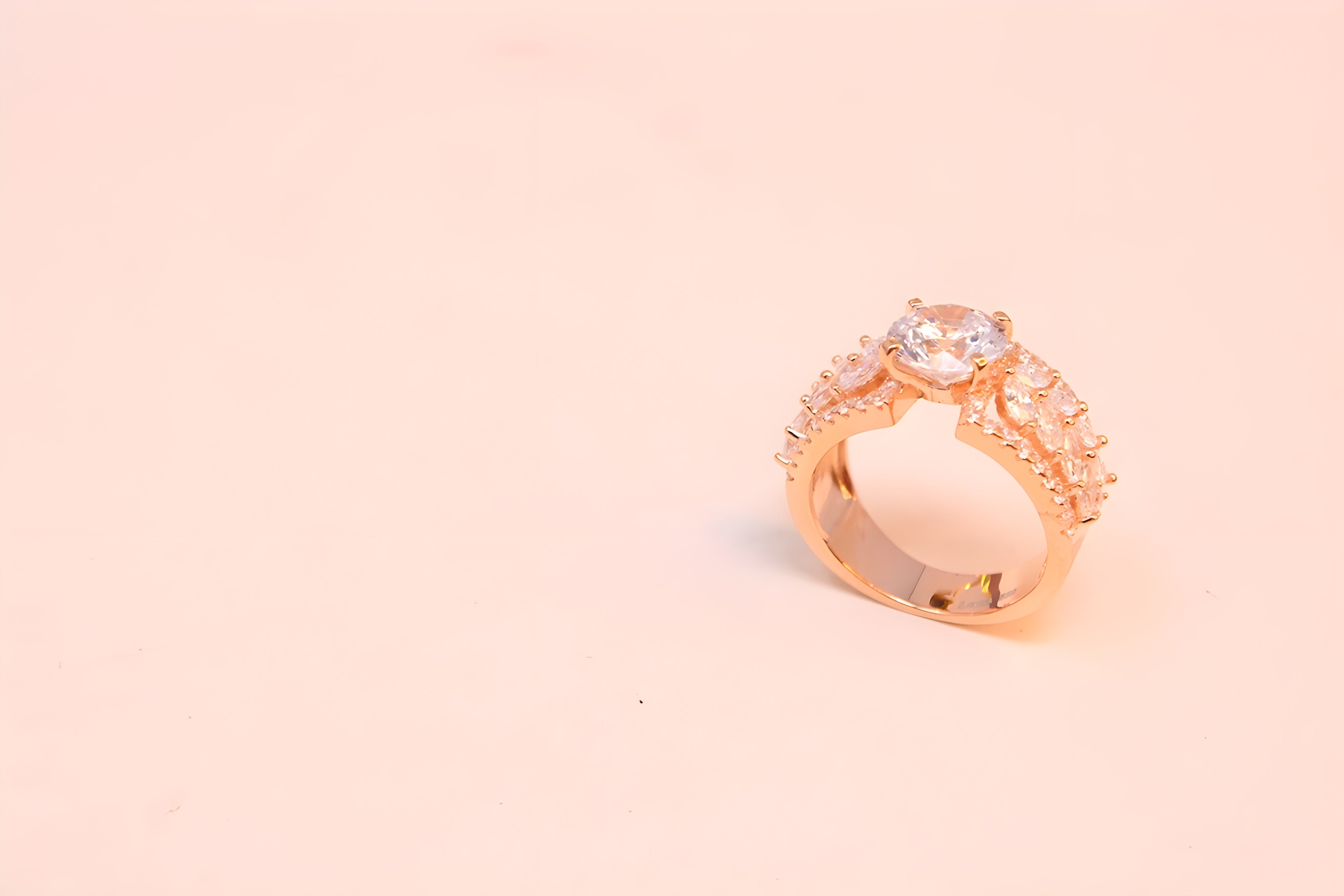 Golden Radiance Swarovski Crystal Ring