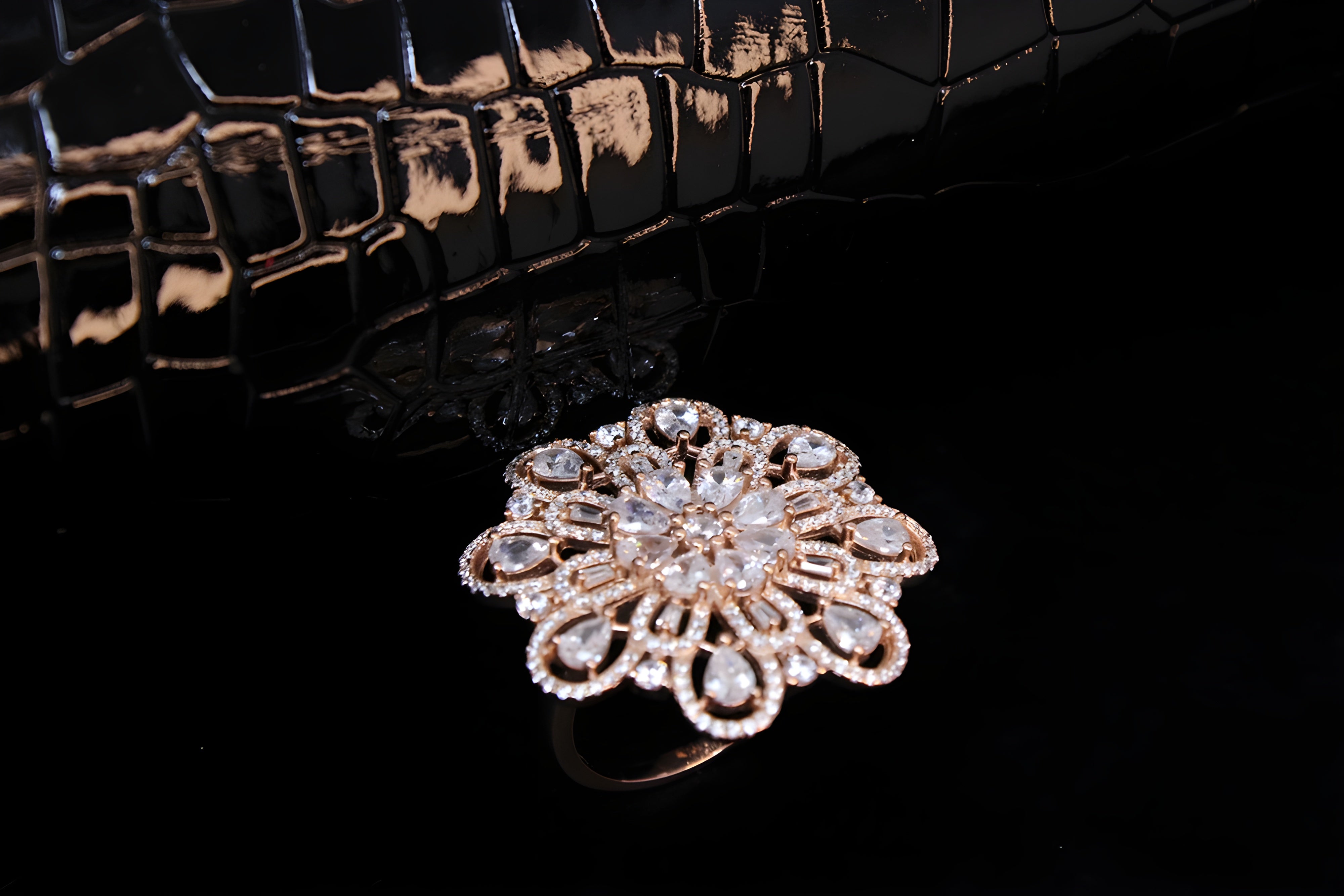 Sunflower Glow VeeLux Premium Crystal Ring