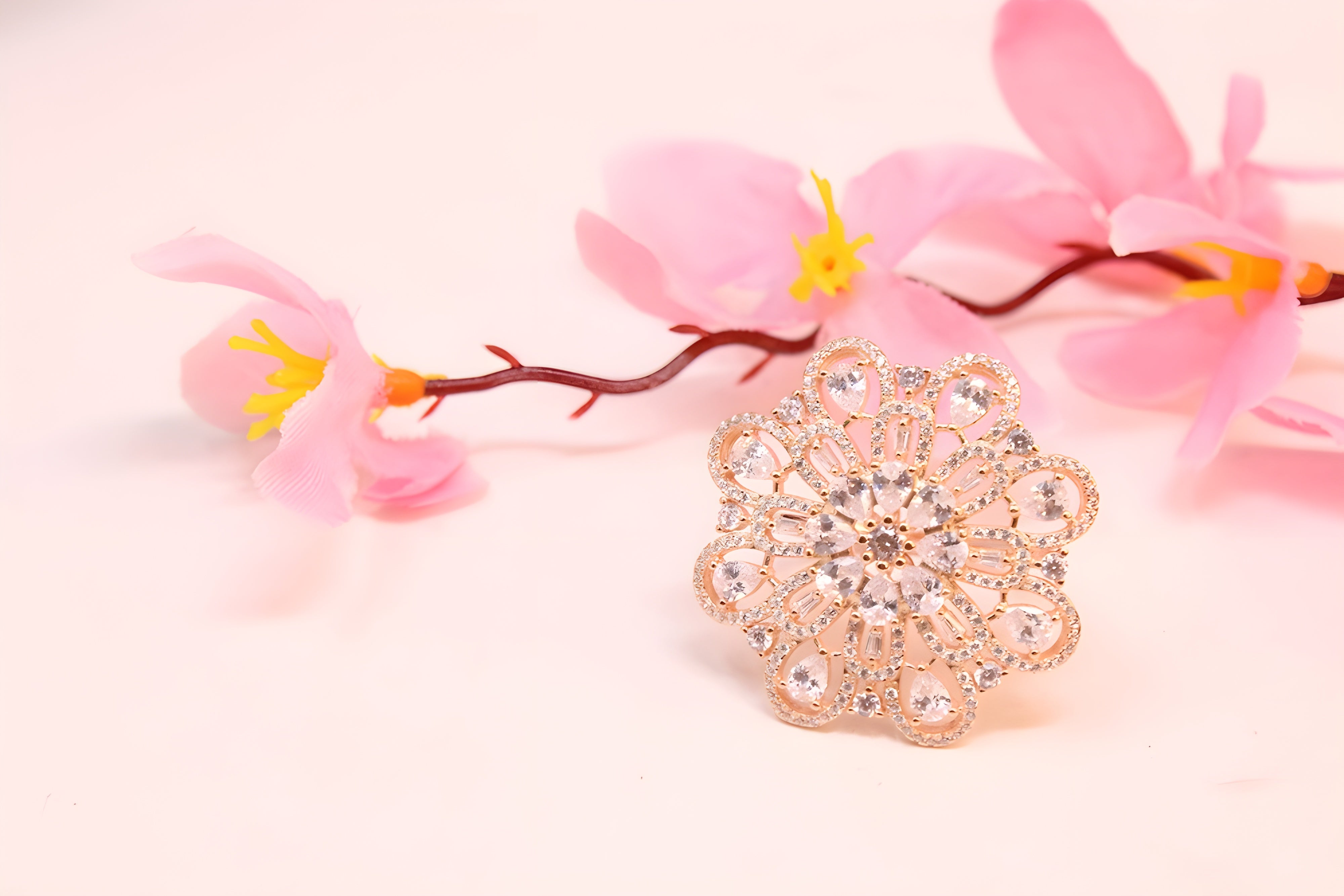 Sunflower Glow VeeLux Premium Crystal Ring