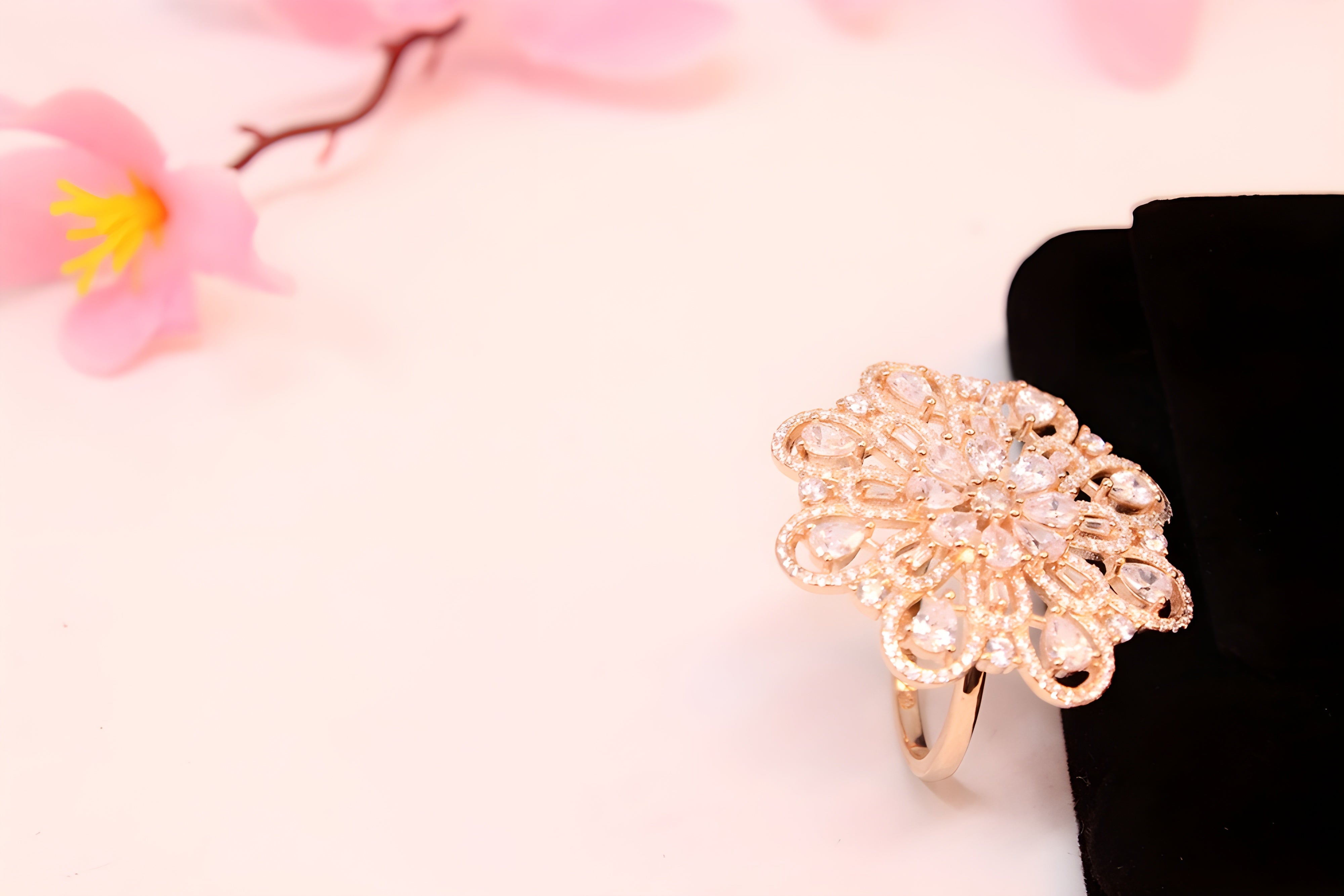 Sunflower Glow VeeLux Premium Crystal Ring