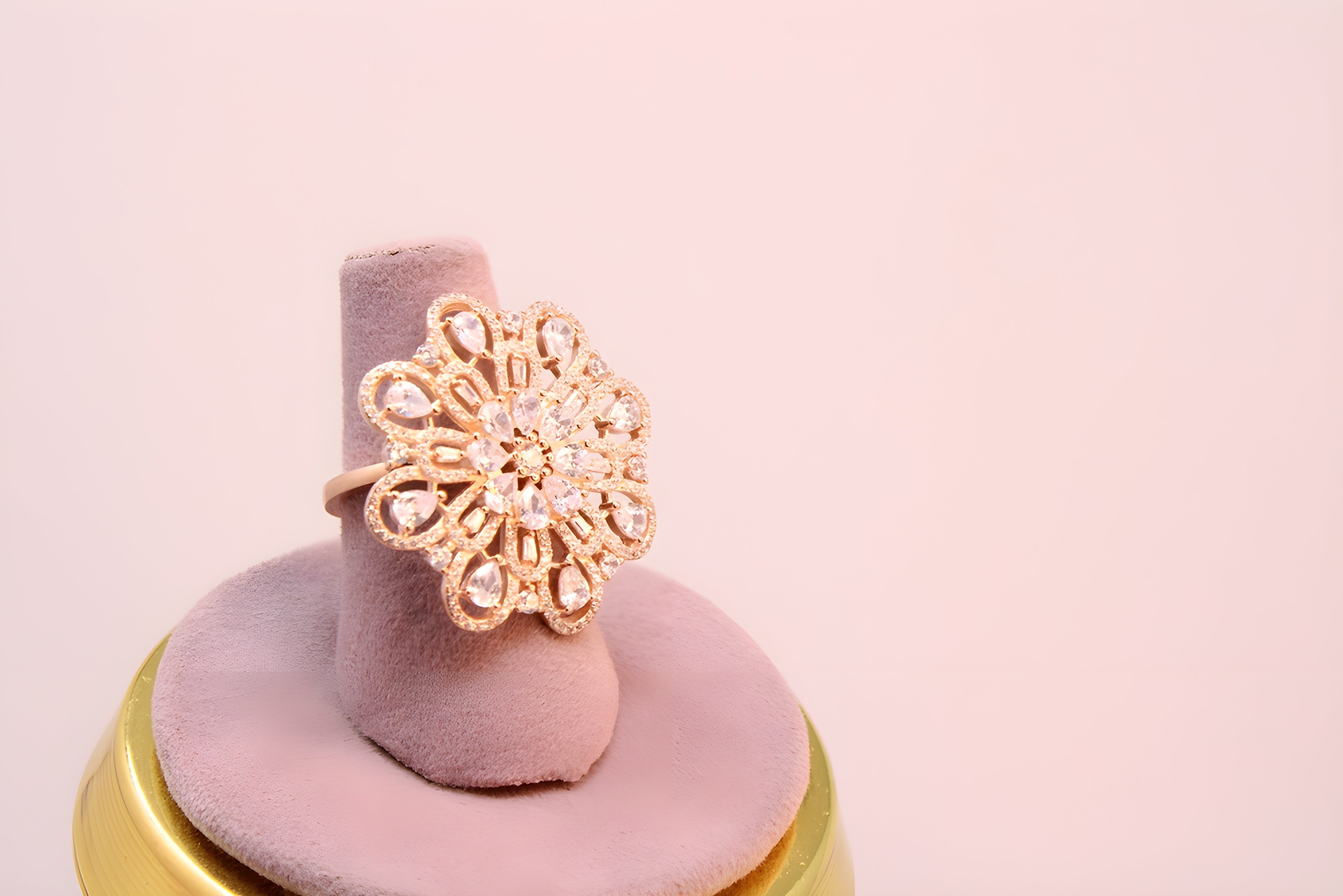 Sunflower Glow VeeLux Premium Crystal Ring