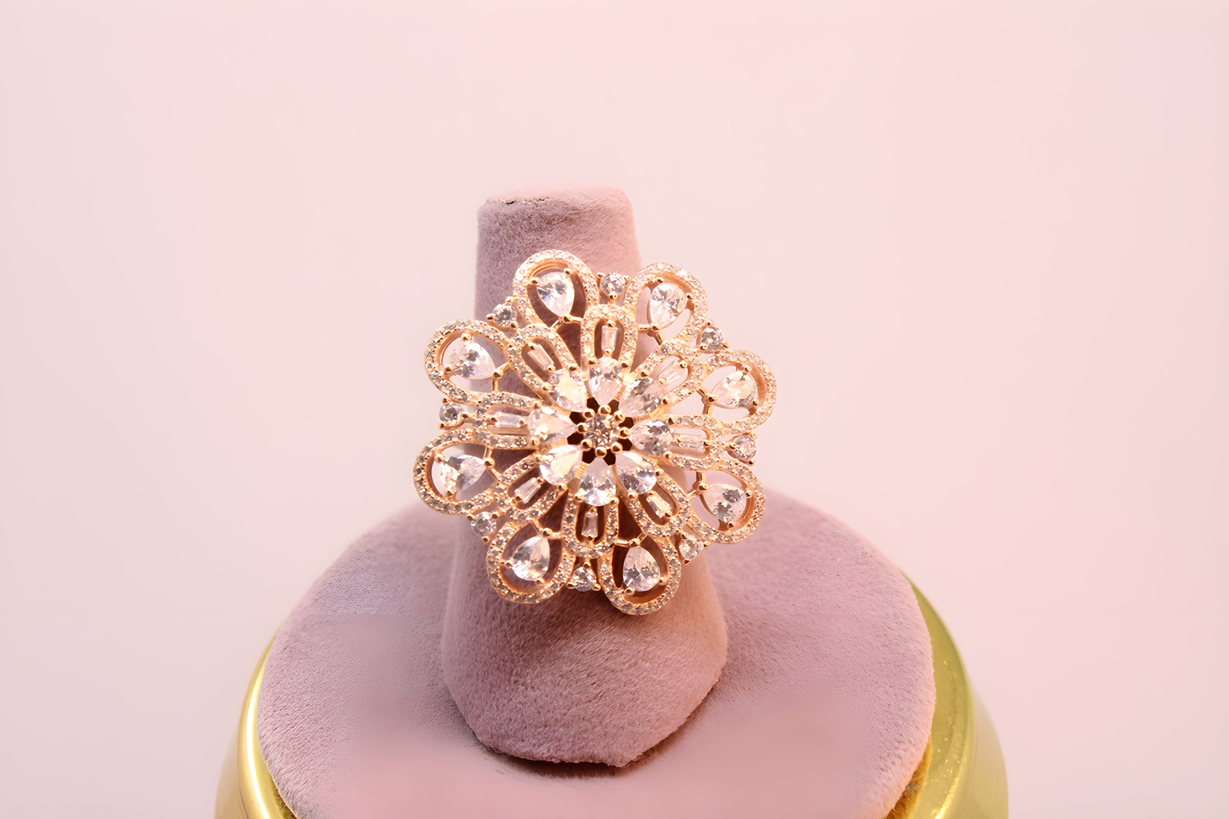 Sunflower Glow VeeLux Premium Crystal Ring