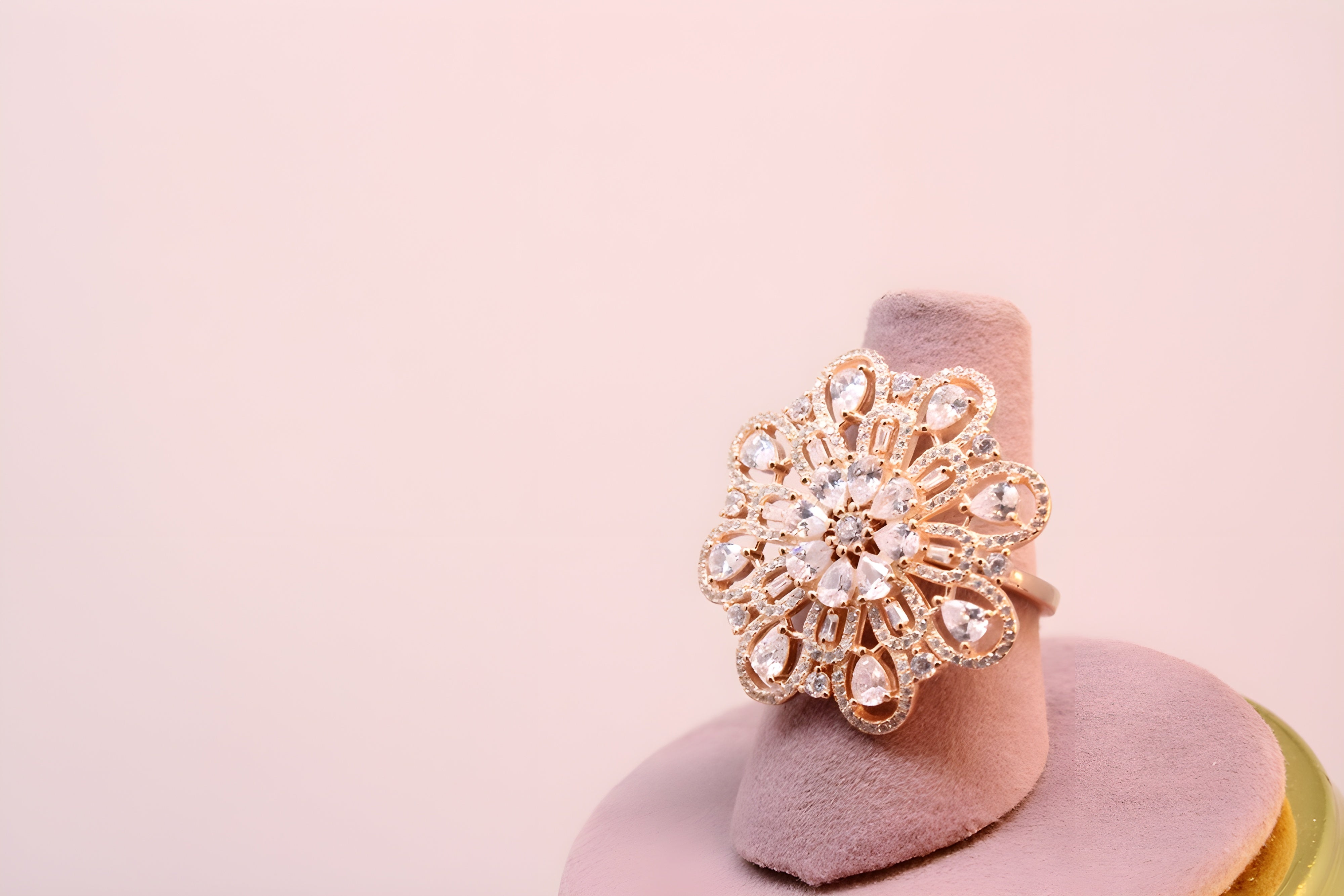 Sunflower Glow VeeLux Premium Crystal Ring