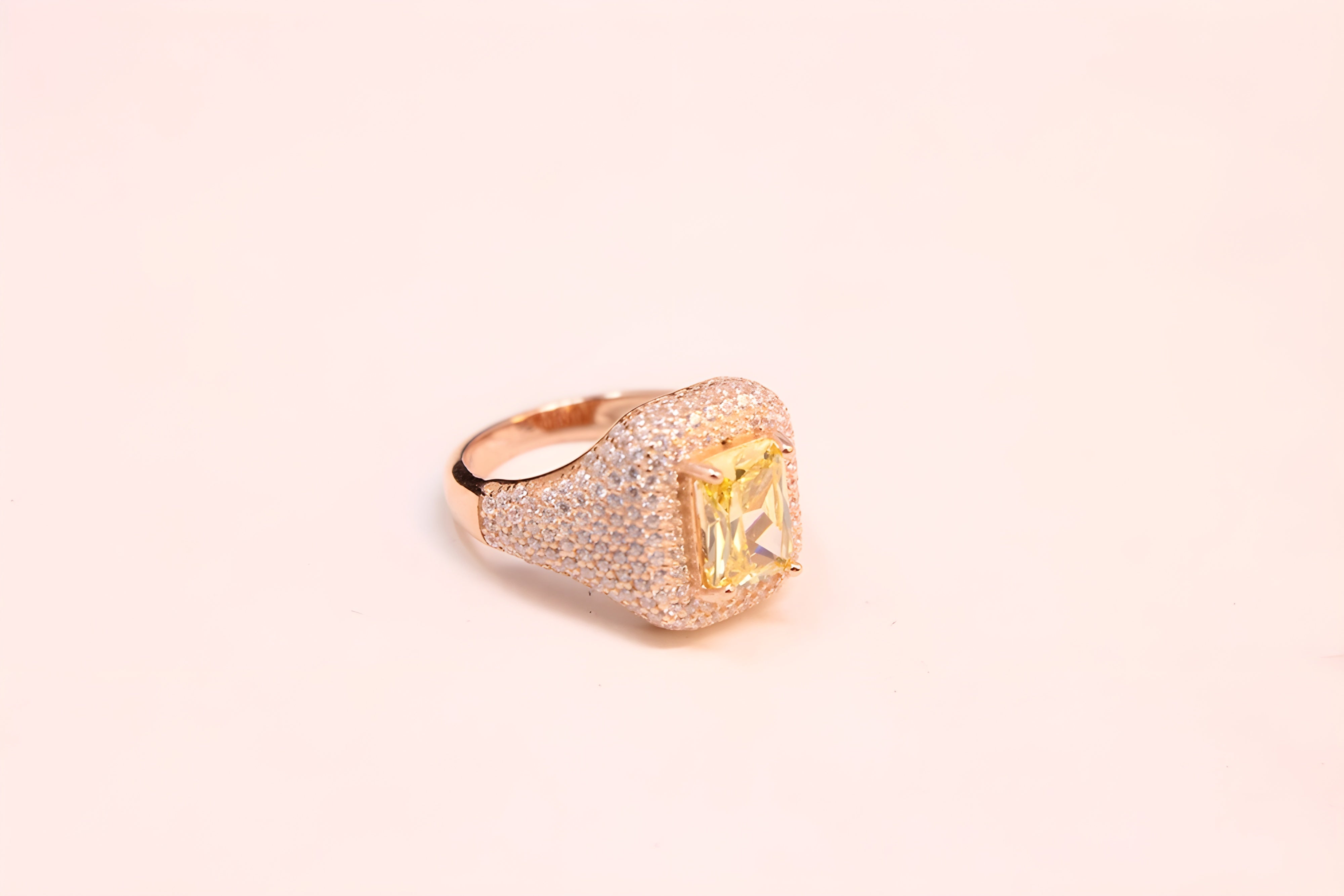 Golden Aura VeeLux Premium Crystal Ring