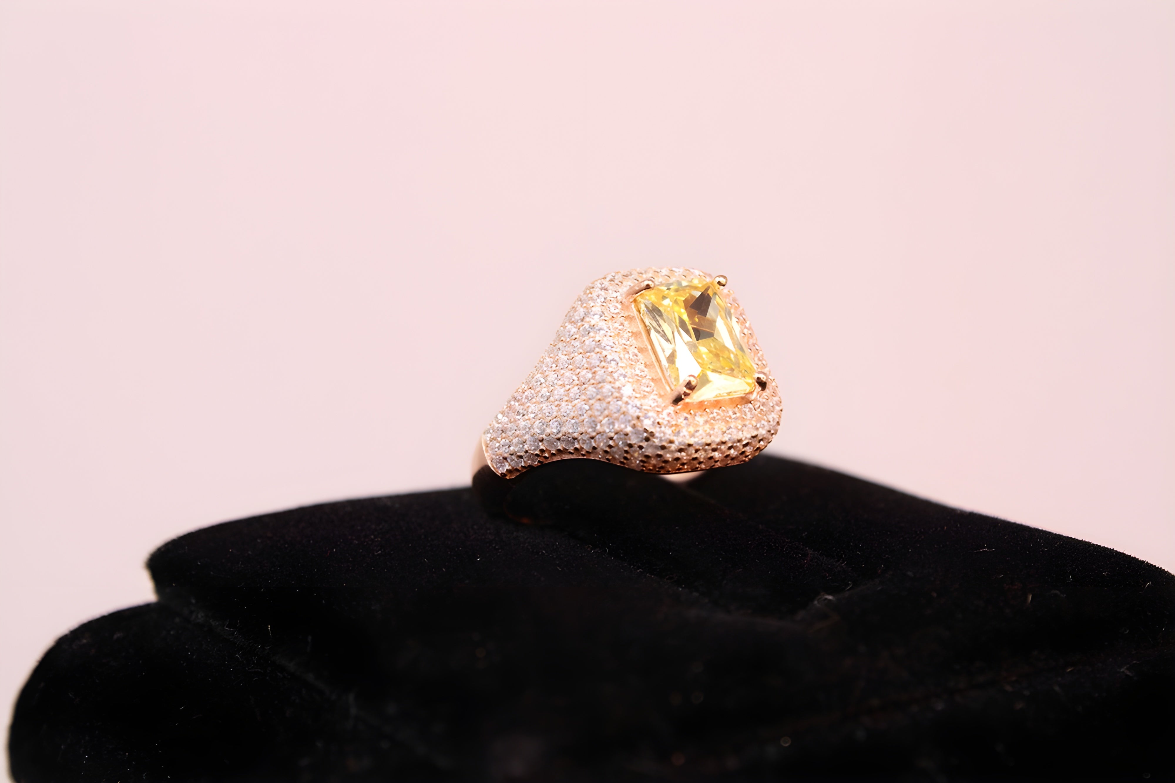 Golden Aura VeeLux Premium Crystal Ring