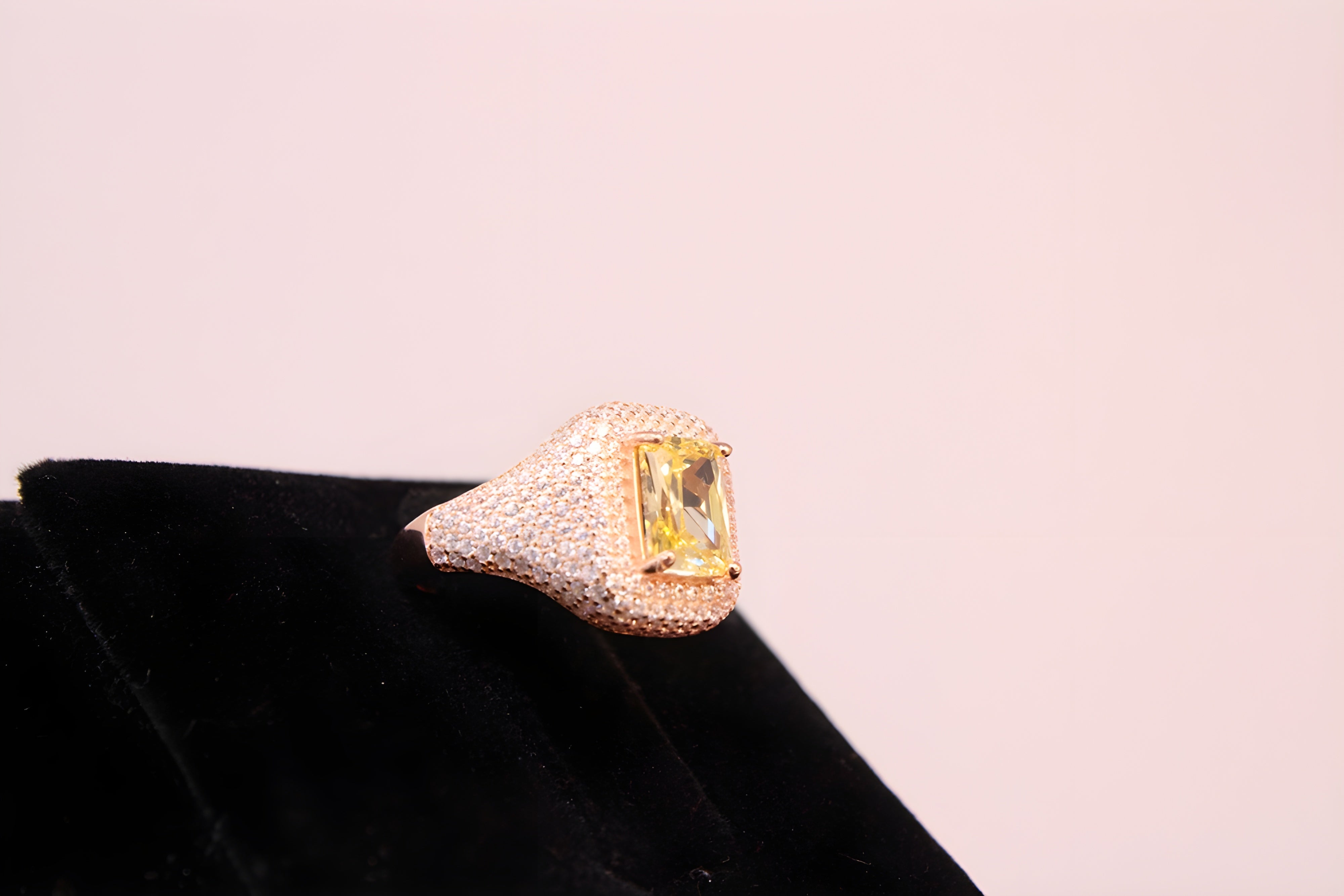 Golden Aura VeeLux Premium Crystal Ring