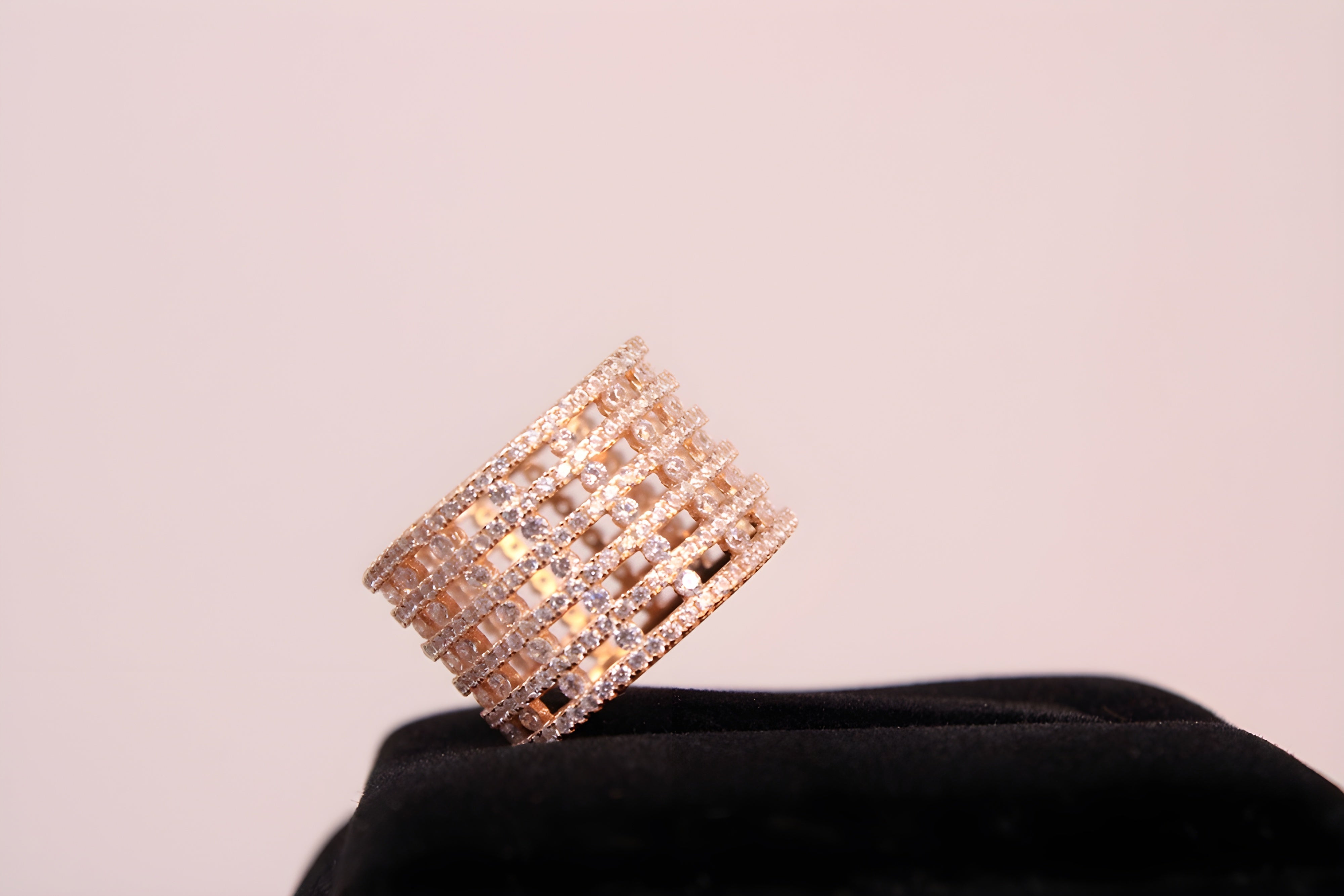 Gilded Splendor Swarovski Crystal Ring