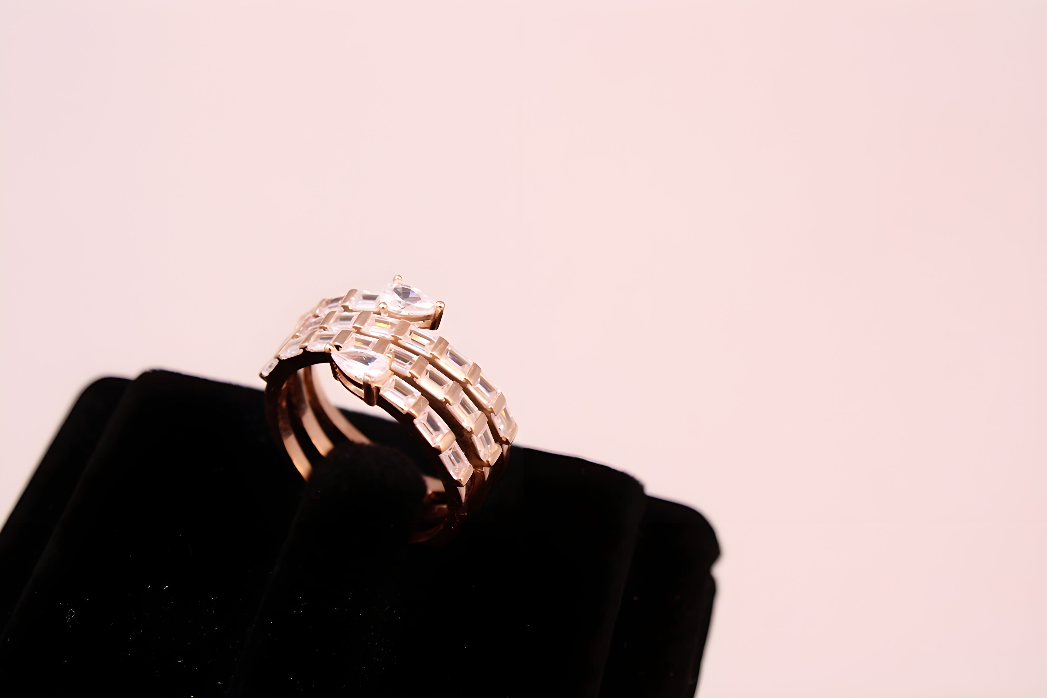 Gilded Splendor Swarovski Crystal Ring