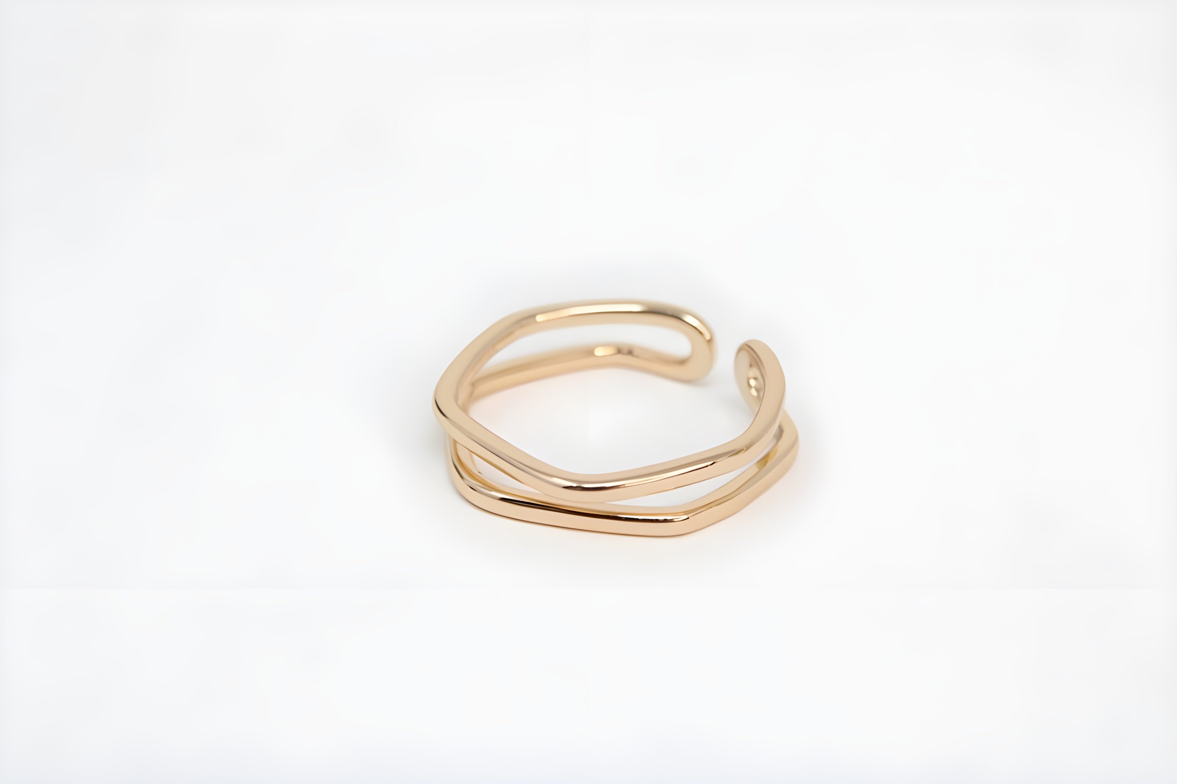 Golden Duo Wire Harmony Ring