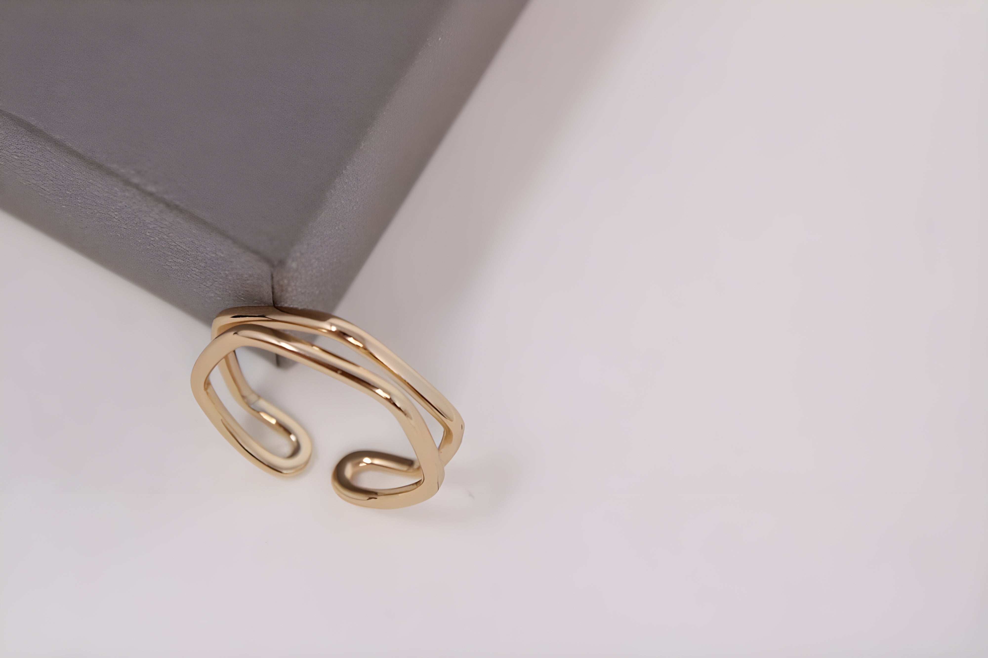 Golden Duo Wire Harmony Ring