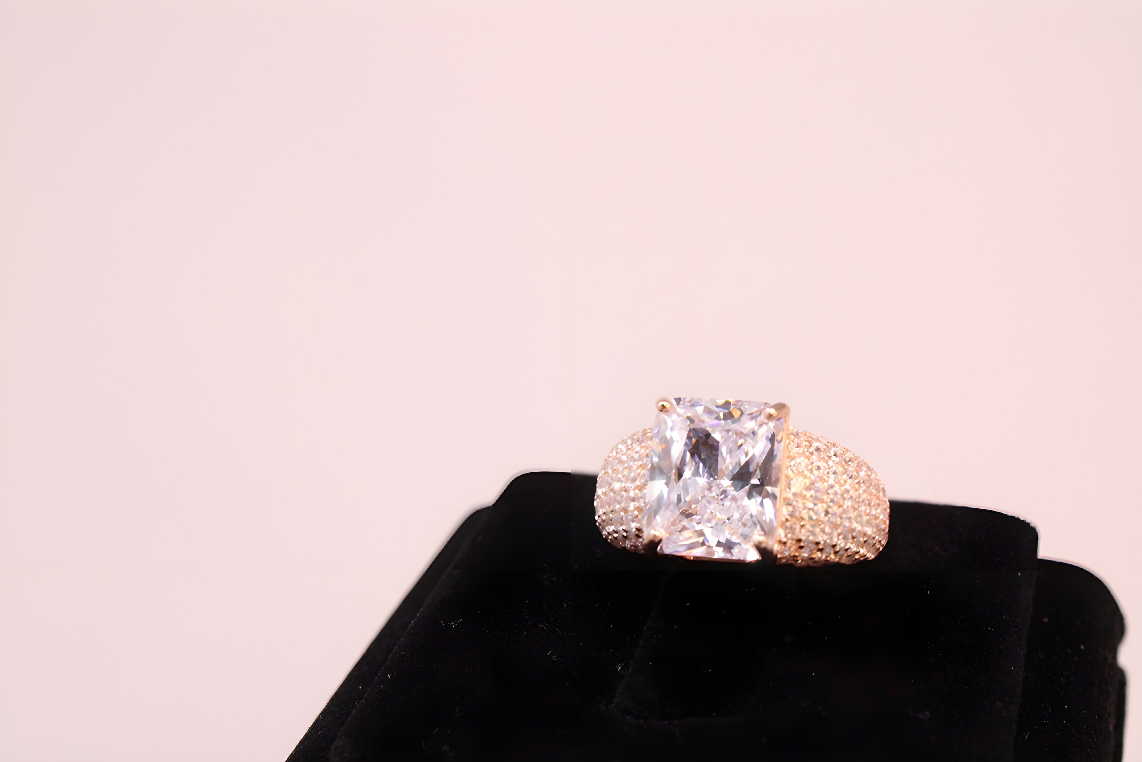 Radiant Aurum Prism Swarovski Crystal Ring