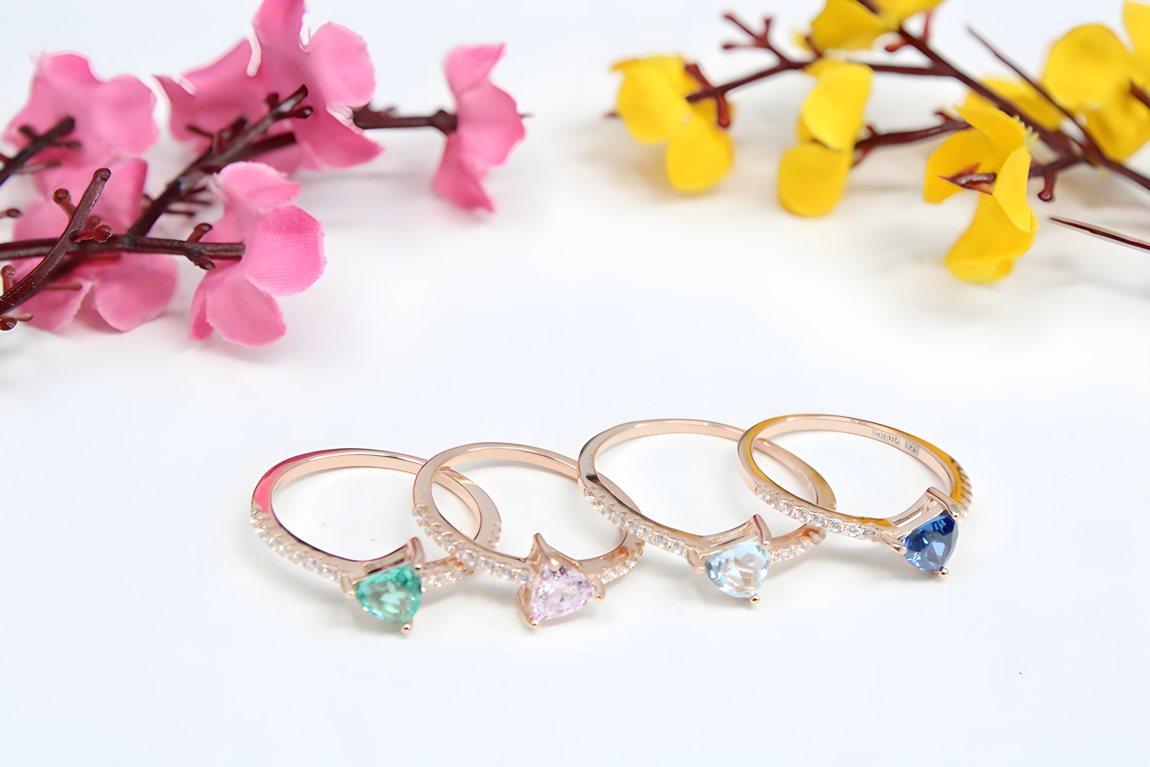 Copper Aurora Prism VeeLux Premium Crystal Ring