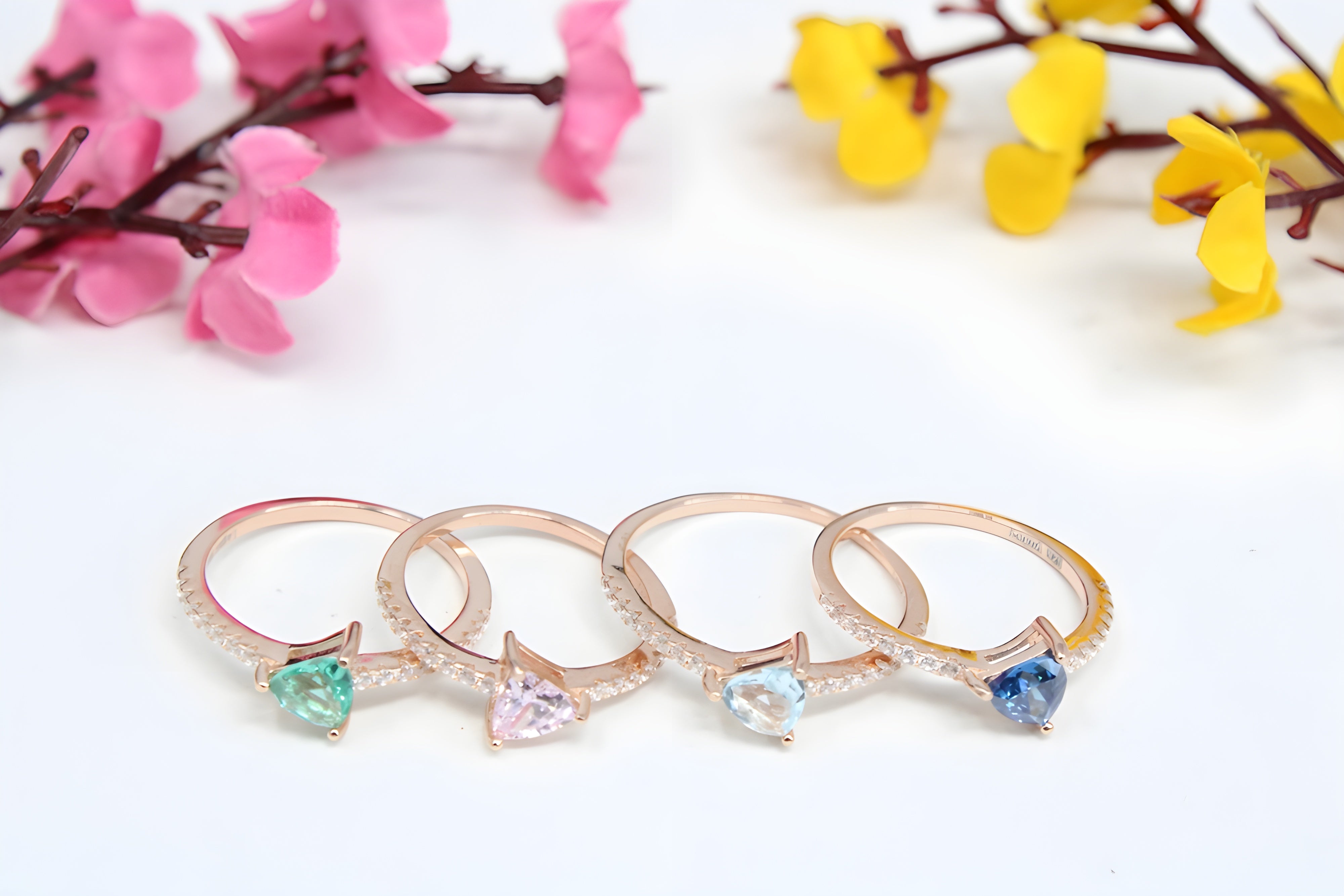 Copper Aurora Prism VeeLux Premium Crystal Ring