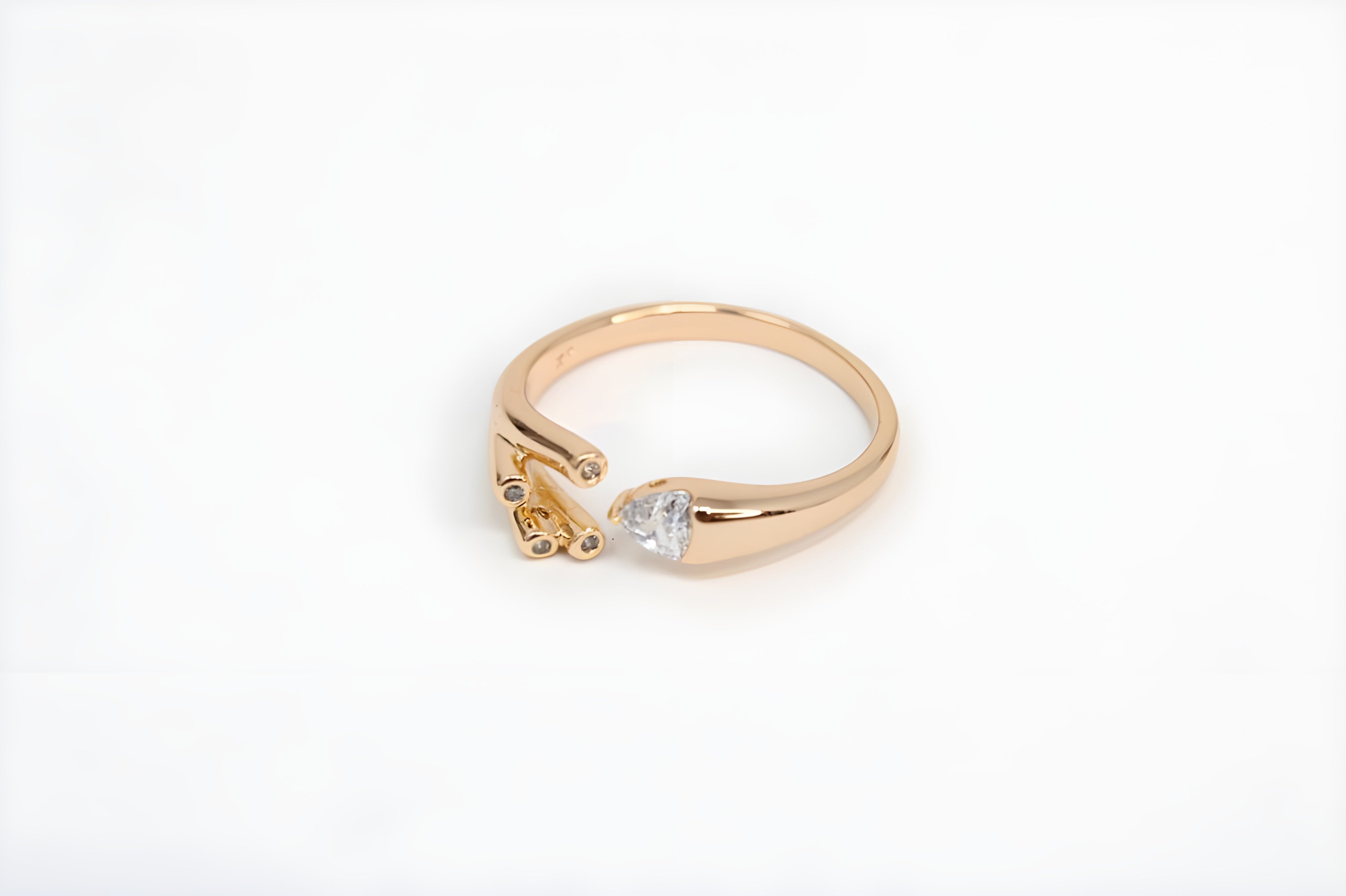 Heart's Gilded Embrace Ring