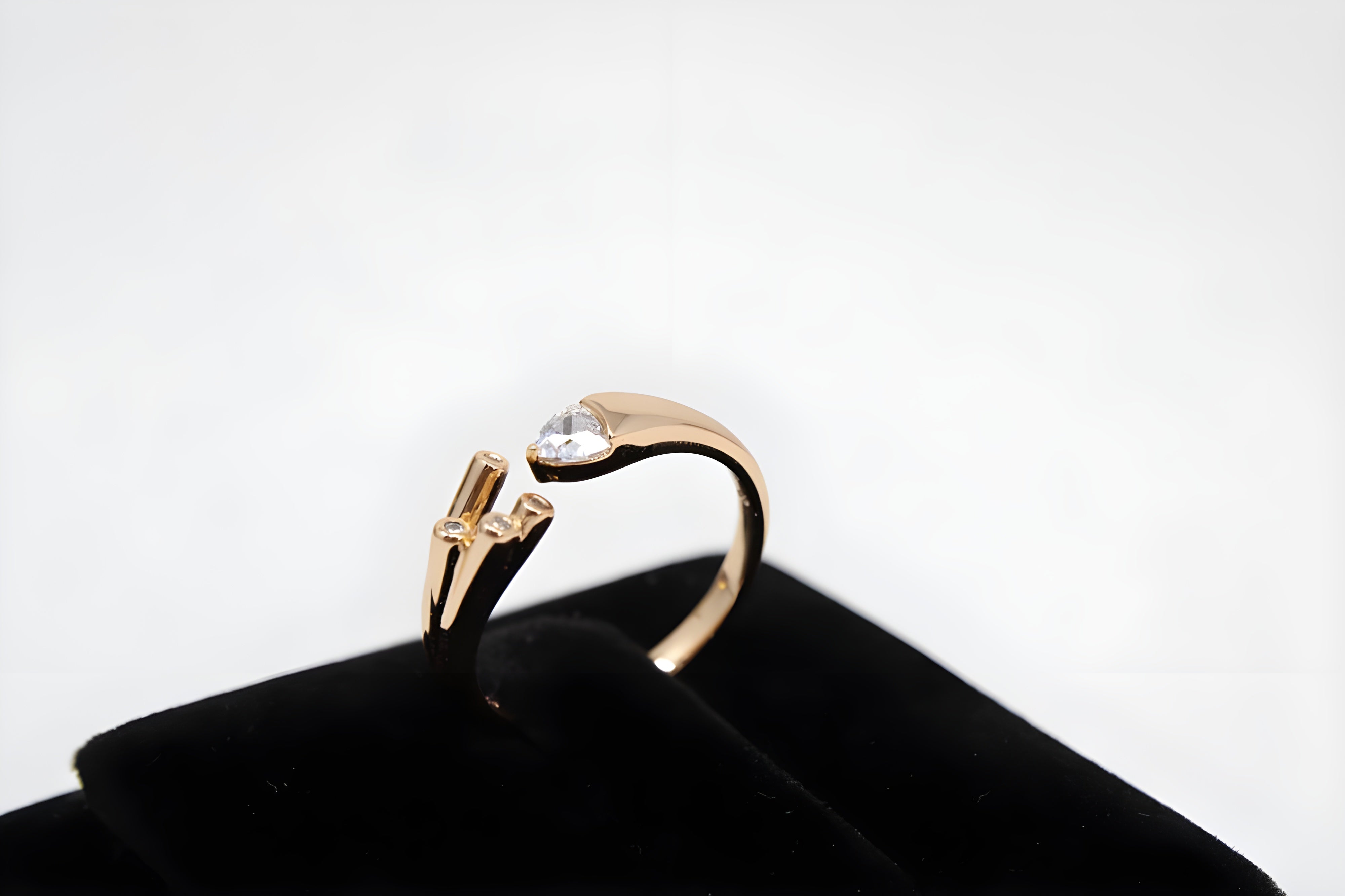 Heart's Gilded Embrace Ring